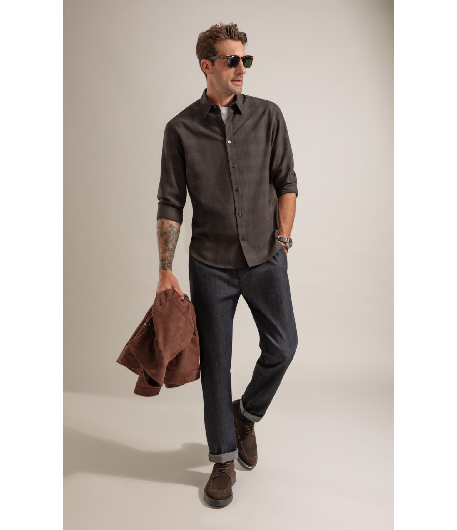 Calca Chino Denim Visco Indigo Lav. Amaciado C/ Resina
