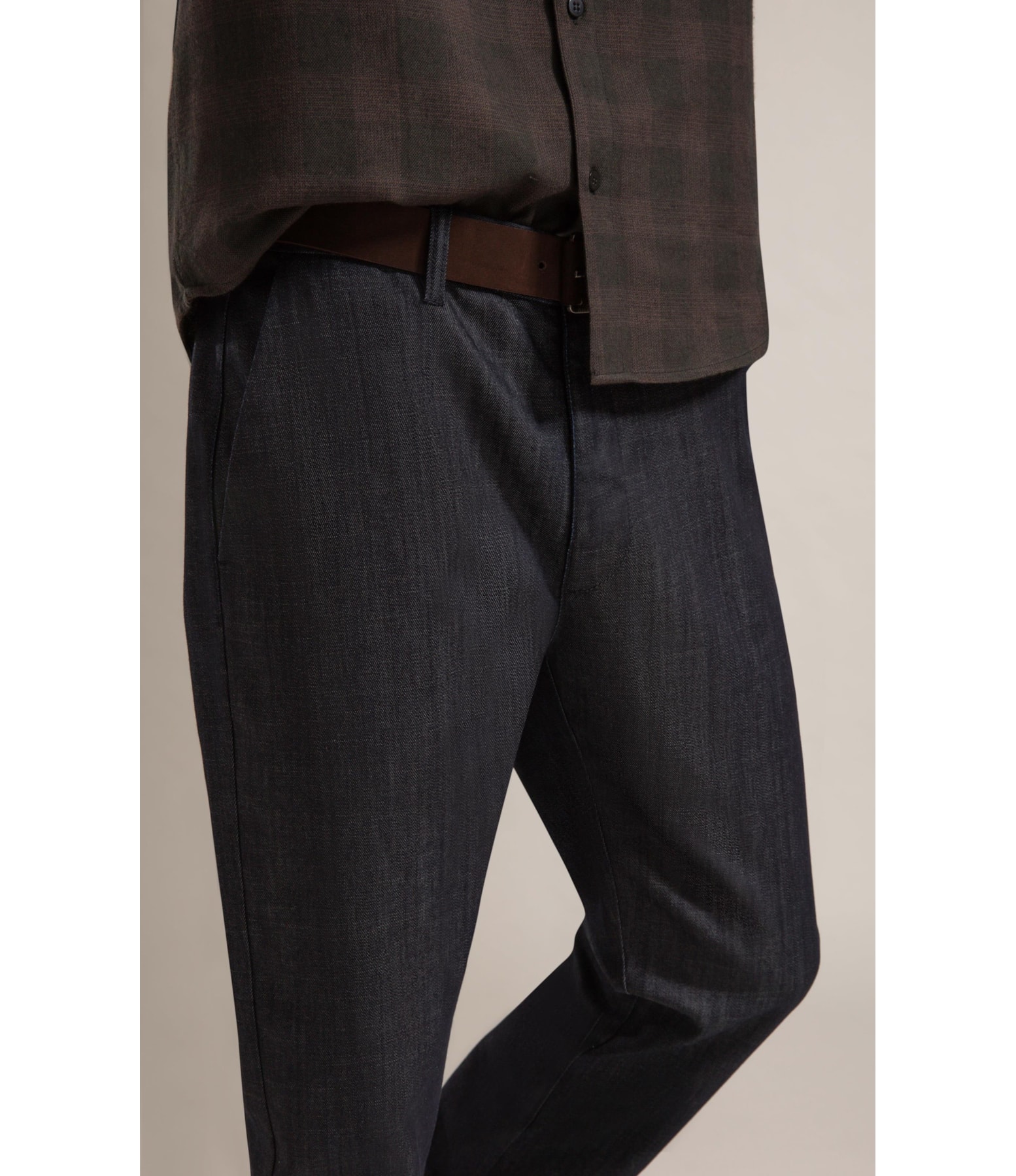 Calca Chino Denim Visco Indigo Lav. Amaciado C/ Resina
