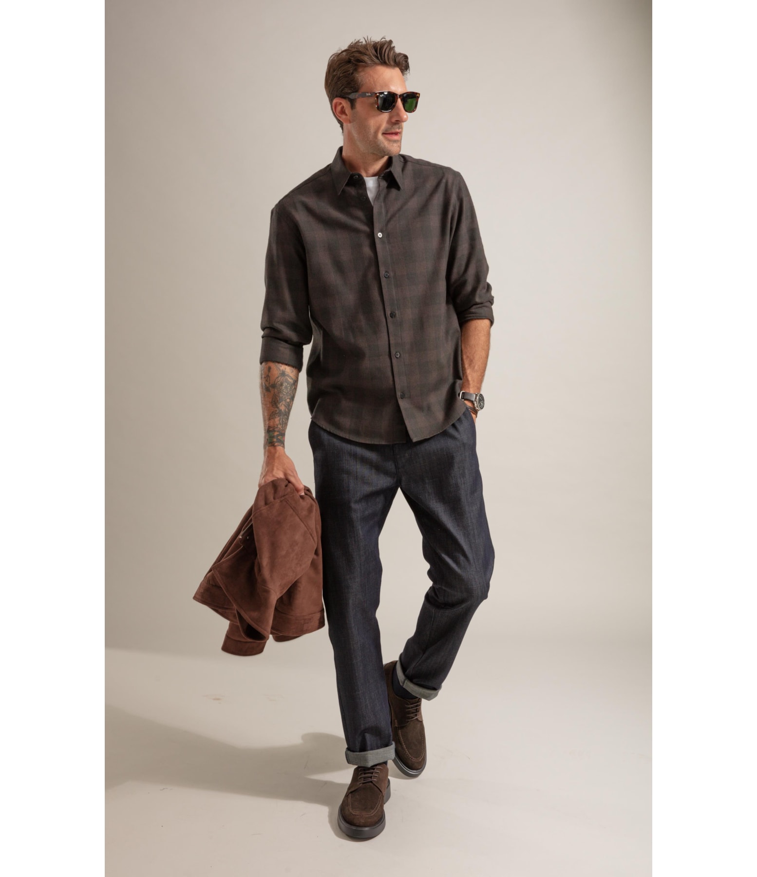 Calca Chino Denim Visco Indigo Lav. Amaciado C/ Resina