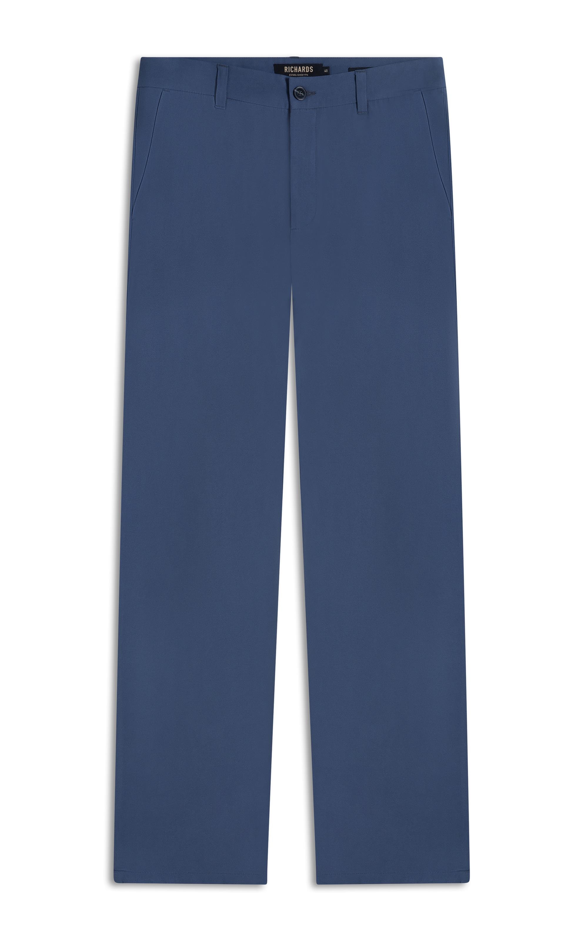 Calça Chino Dominique Azul Seco