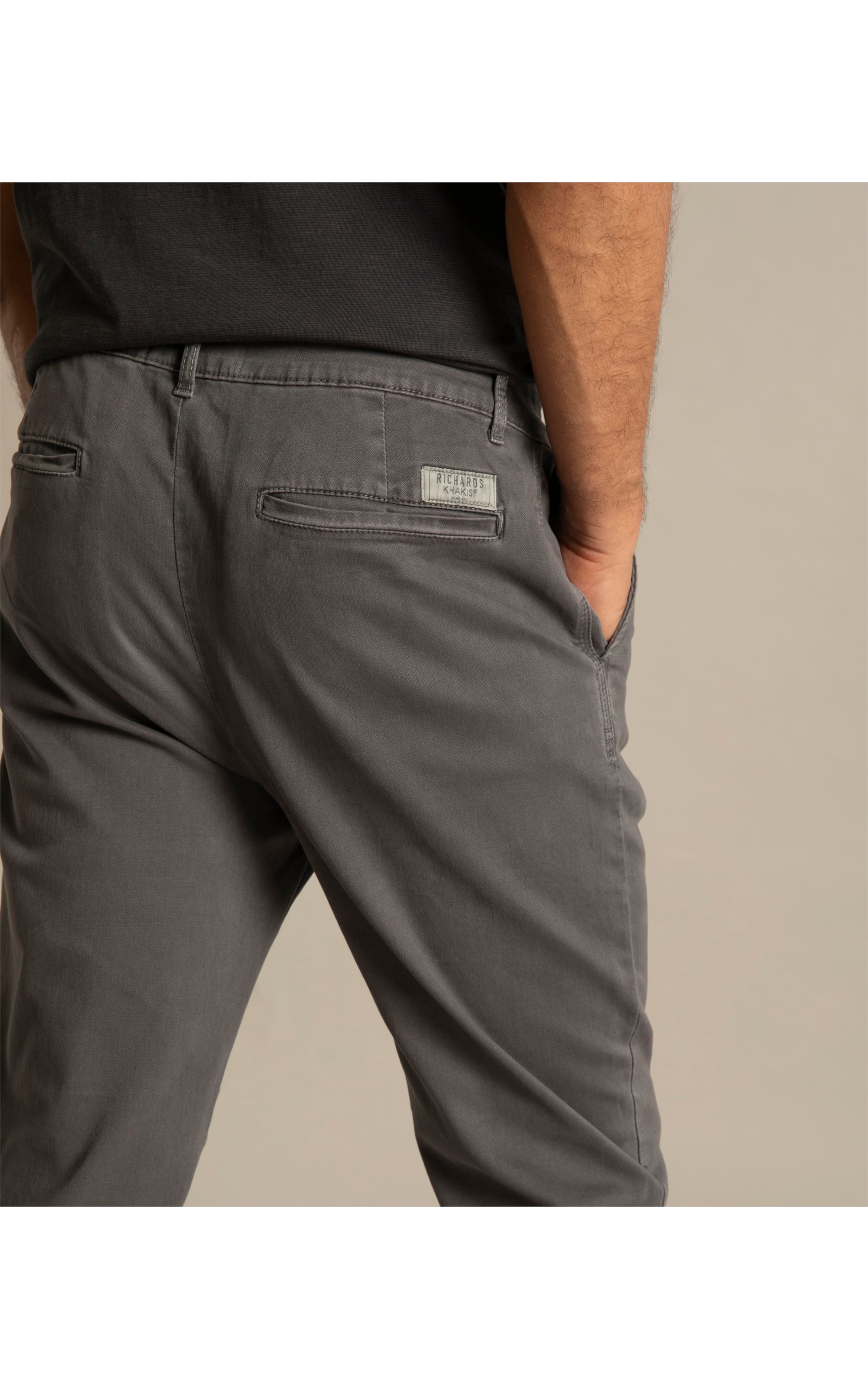 Calça Chino Jogging Preppy Fuji Cinza Medio