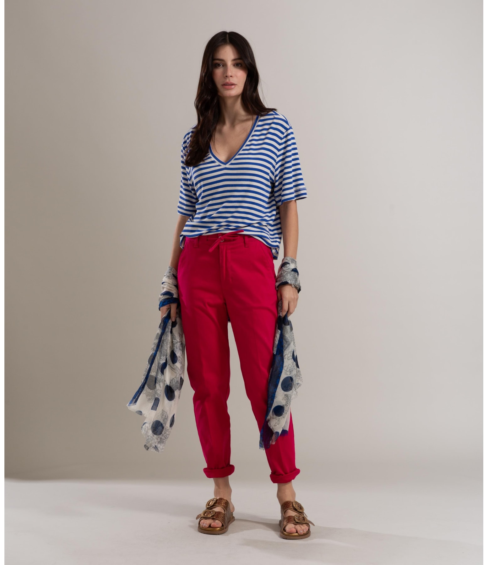 Calça Chino Jogging Preppy Mom Pink