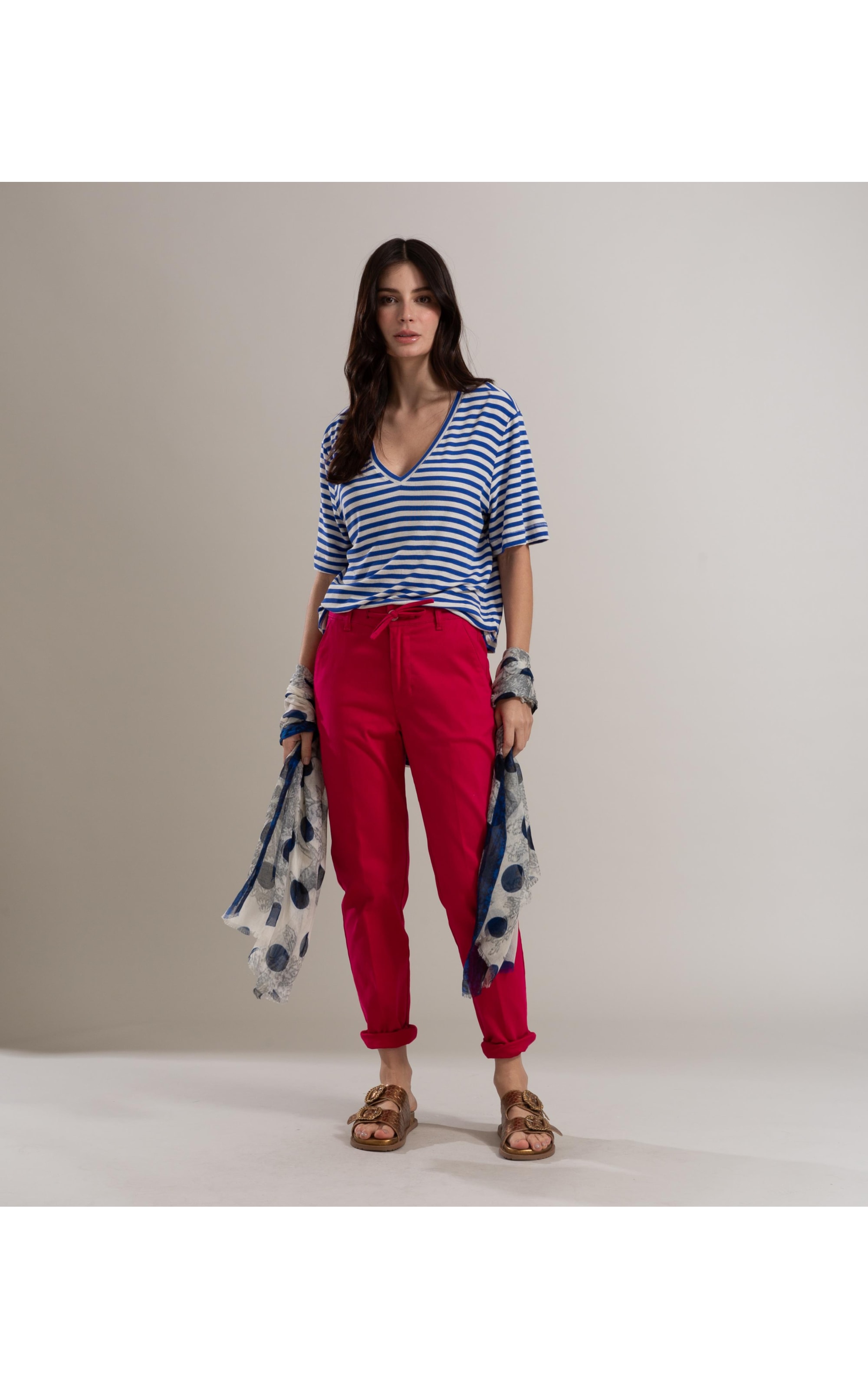 Calça Chino Jogging Preppy Mom Pink