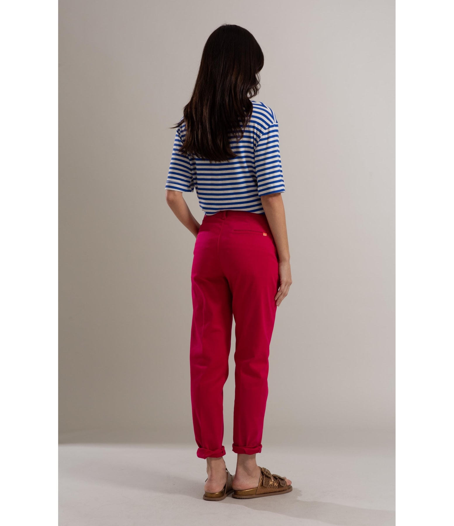 Calça Chino Jogging Preppy Mom Pink