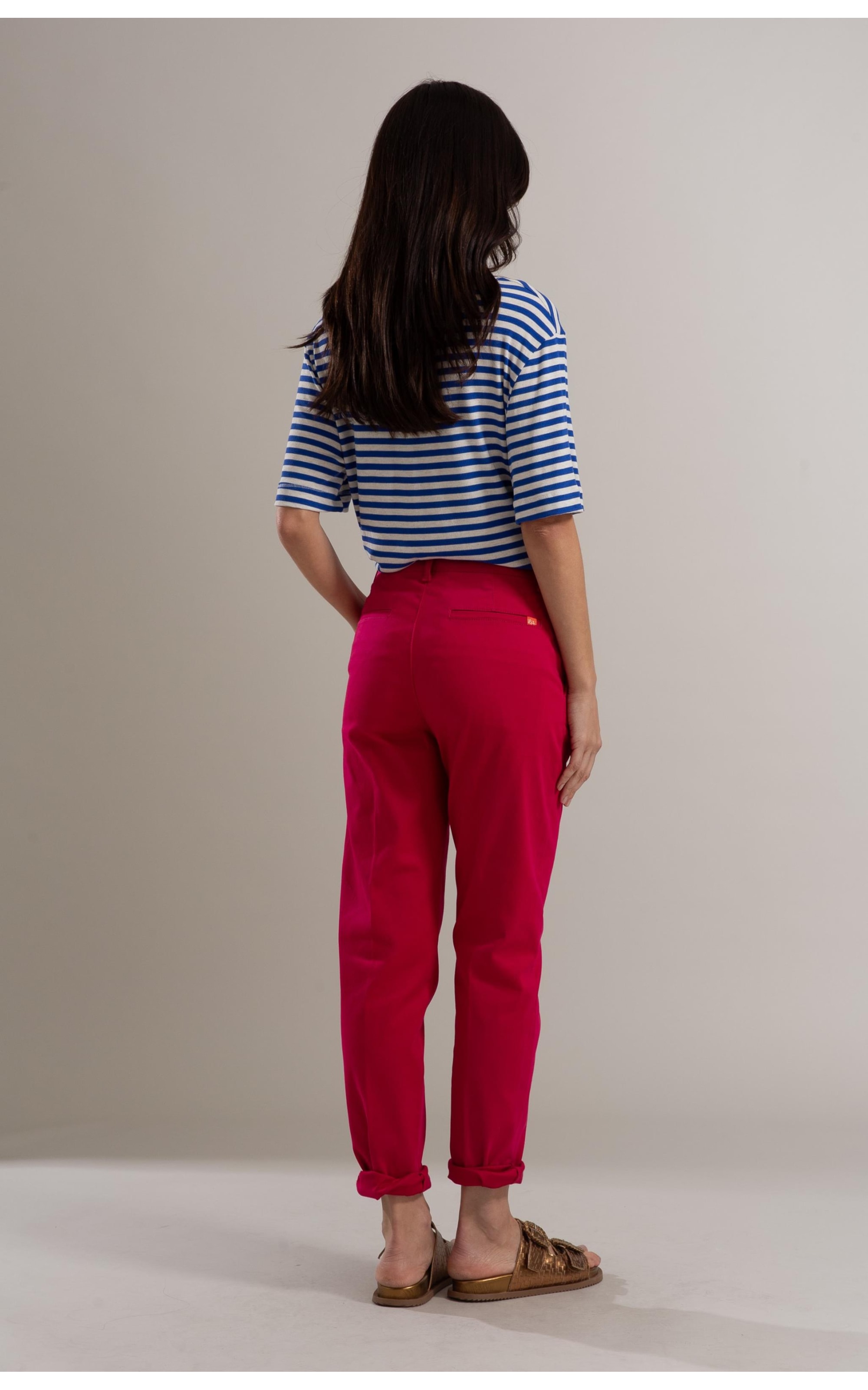 Calça Chino Jogging Preppy Mom Pink