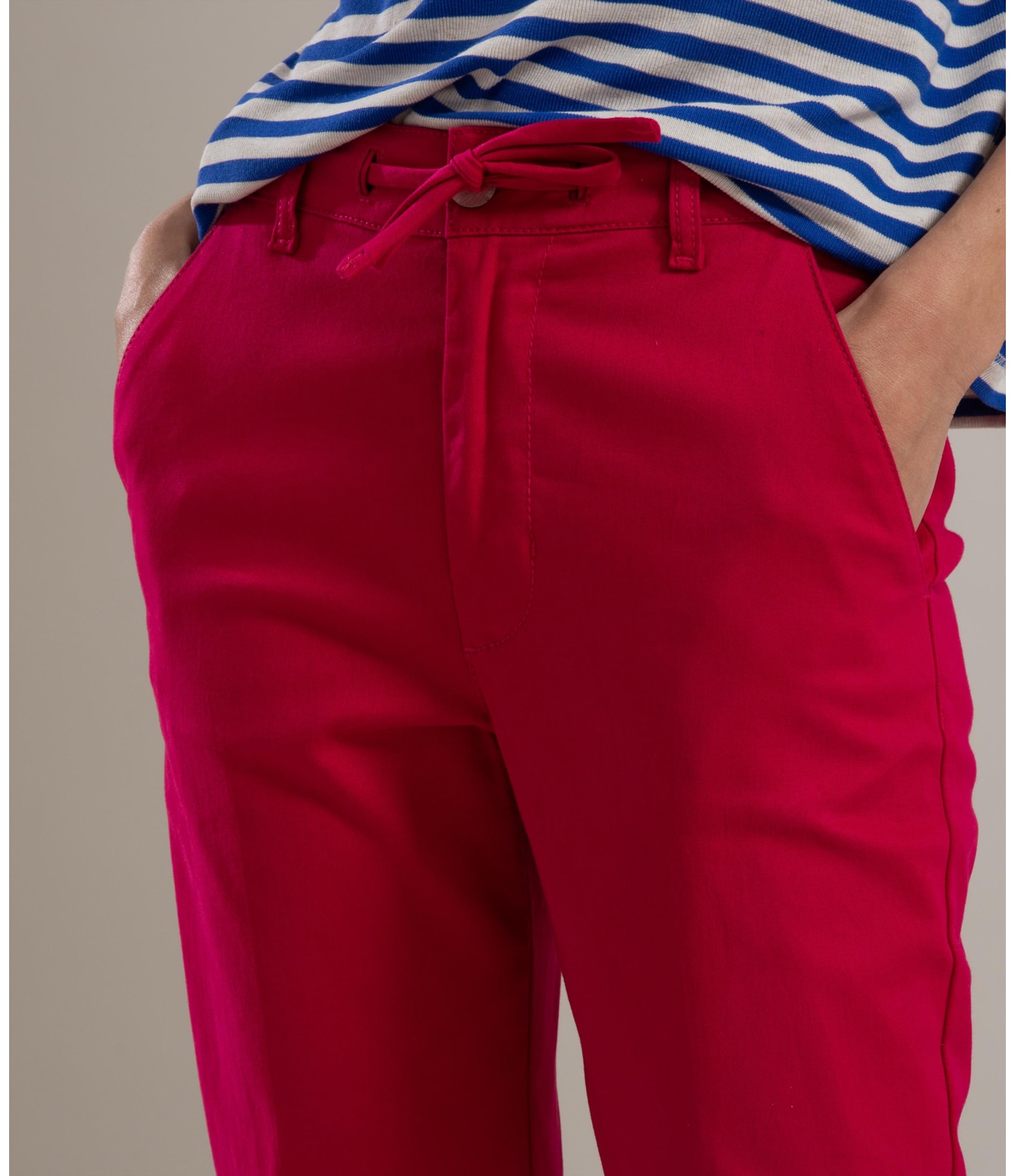 Calça Chino Jogging Preppy Mom Pink