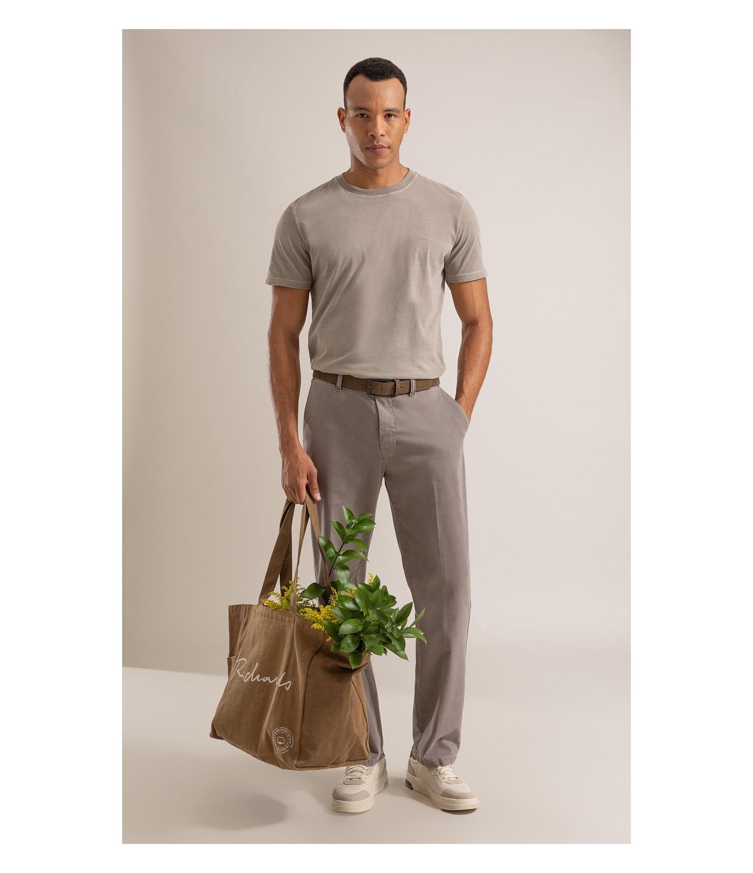 Calça Chino Jogging Preppy Niquel