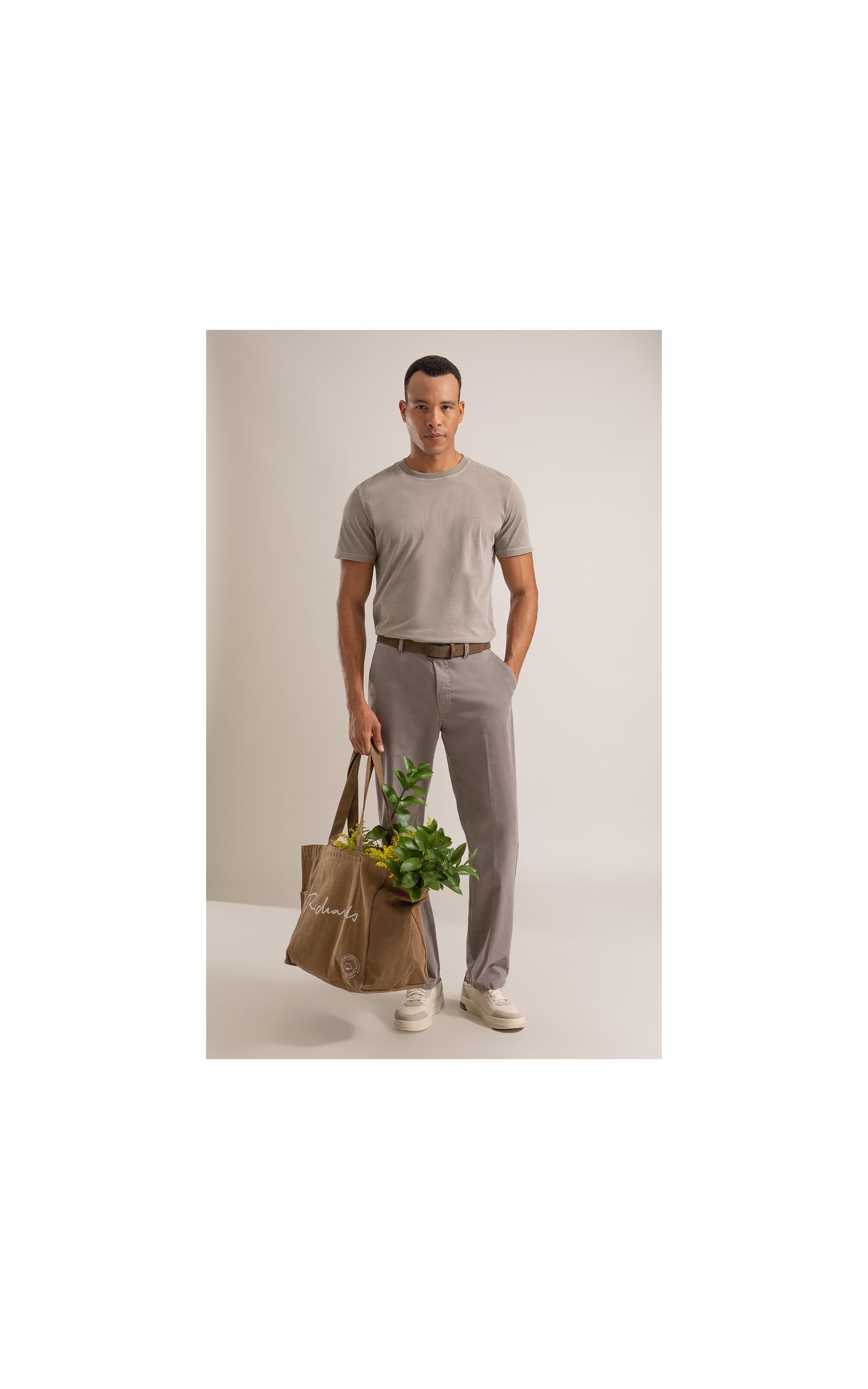 Calça Chino Jogging Preppy Niquel