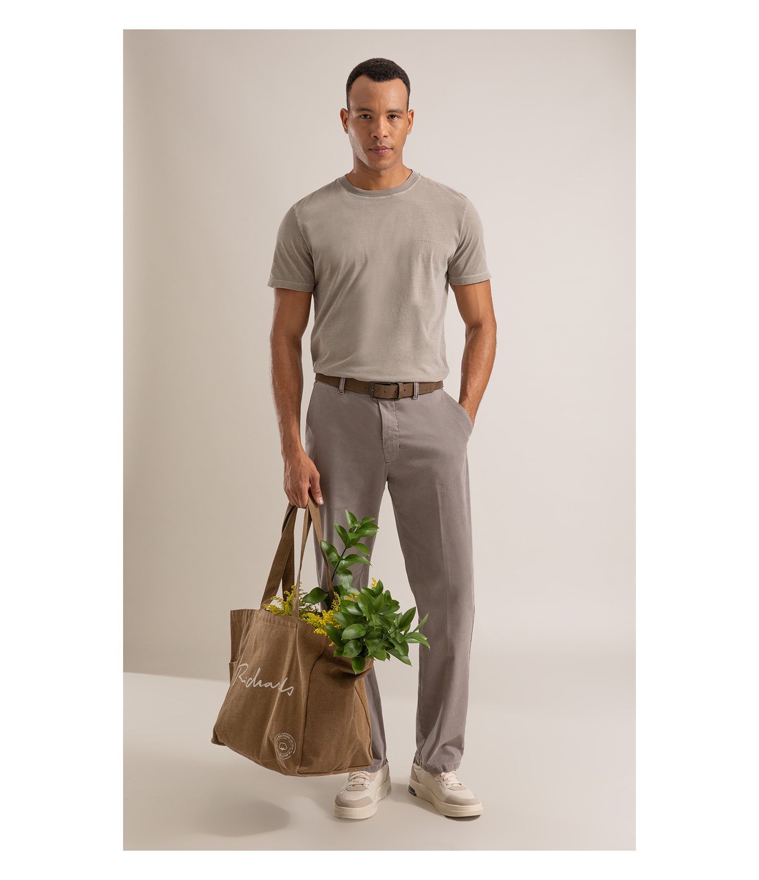 Calça Chino Jogging Preppy Niquel