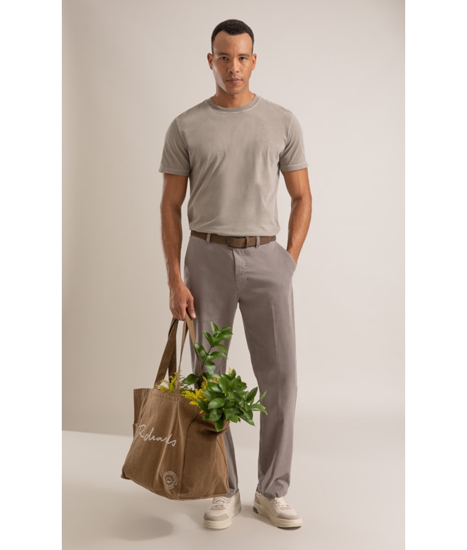 Calça Chino Jogging Preppy Niquel