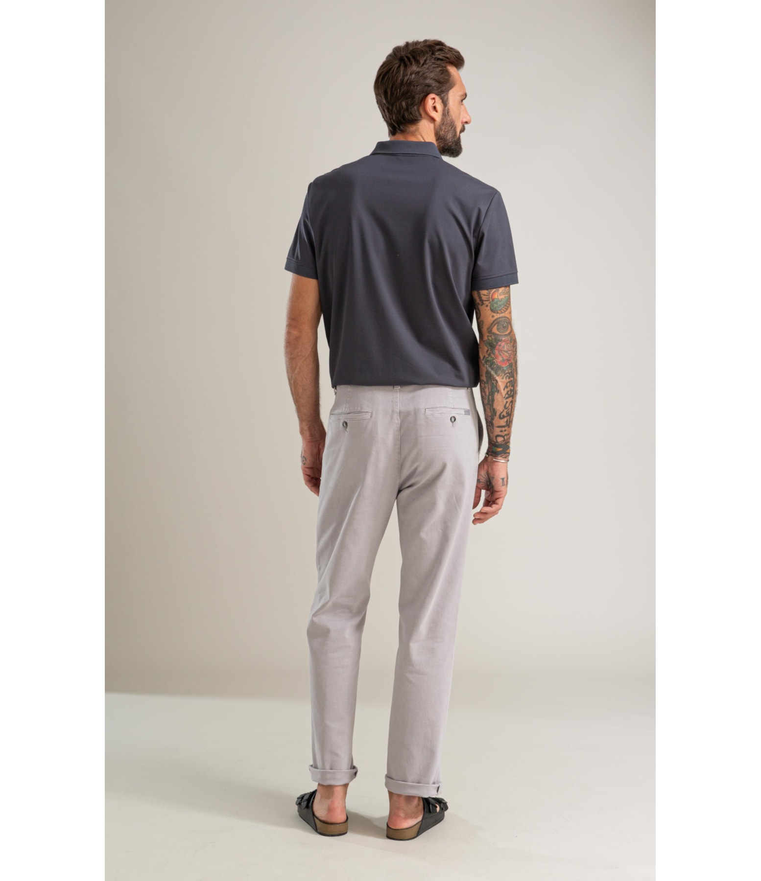 Calça Chino Jogging Preppy Pd Prata