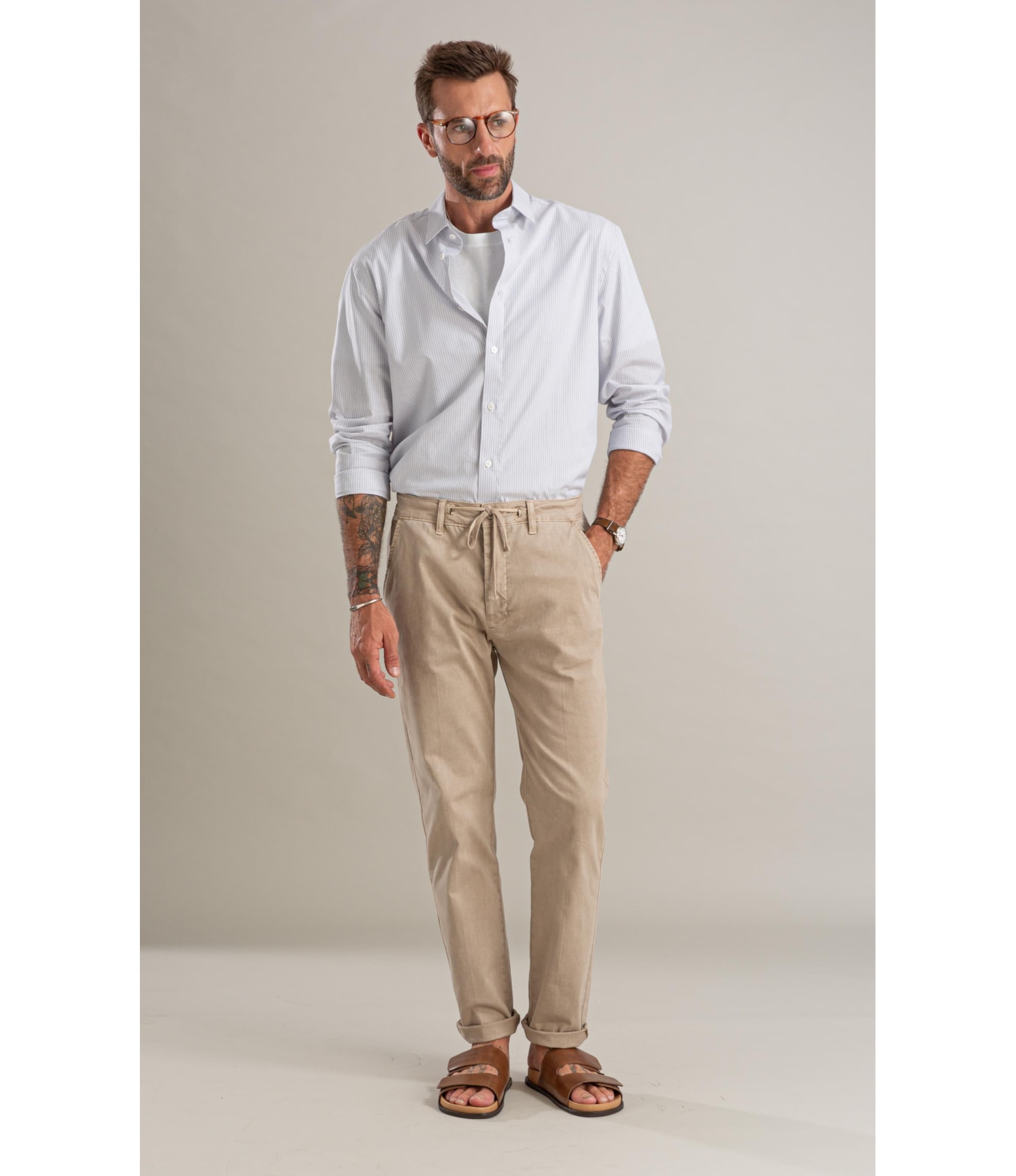 Calça Chino Jogging Preppy Pd Silver