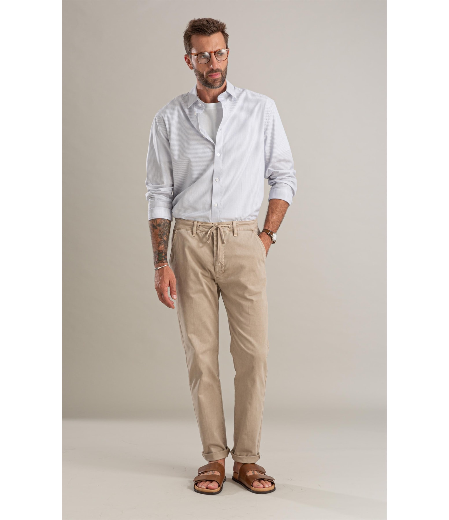 Calça Chino Jogging Preppy Pd Silver