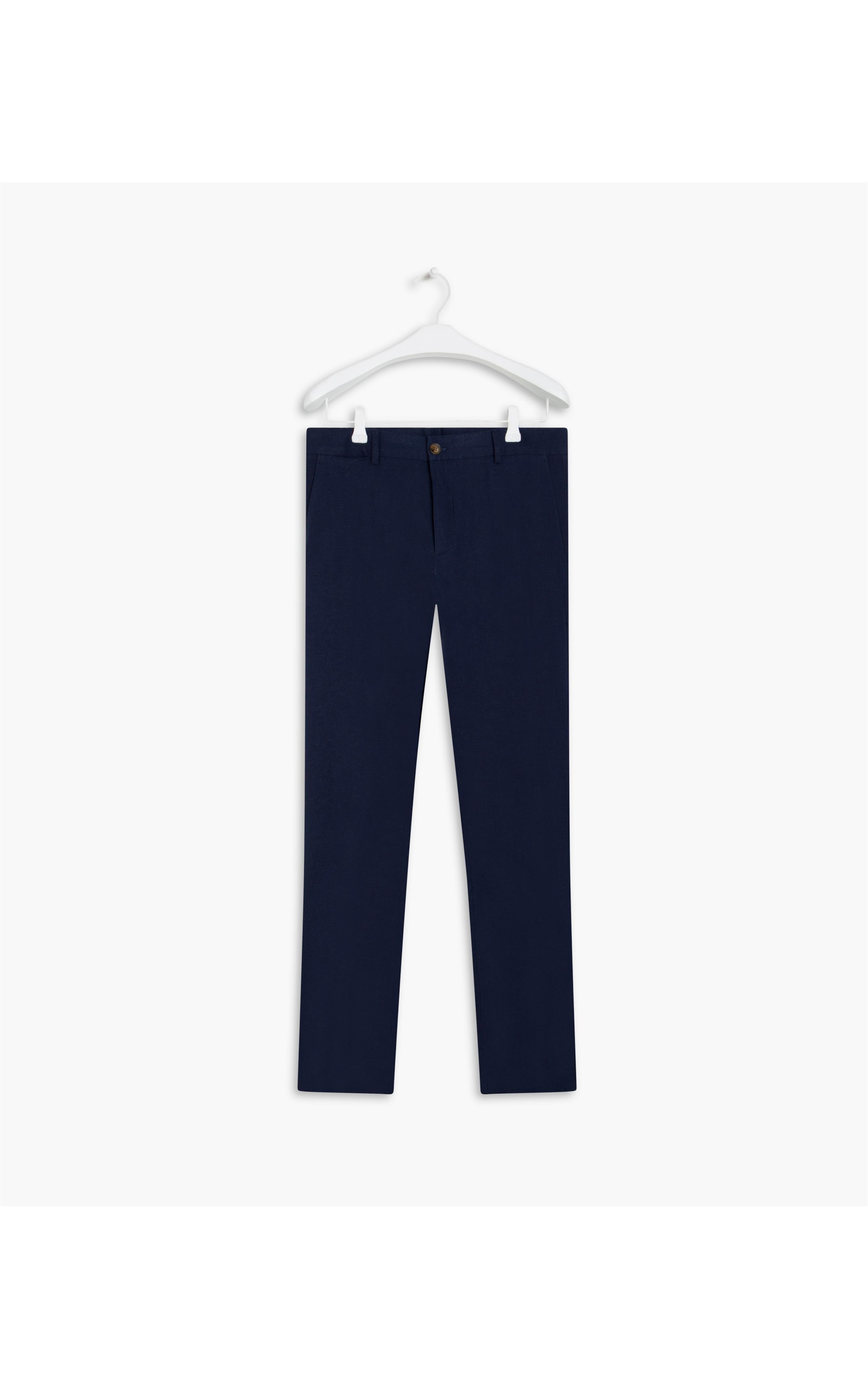 Calça Chino Linho Blend Span Marinho