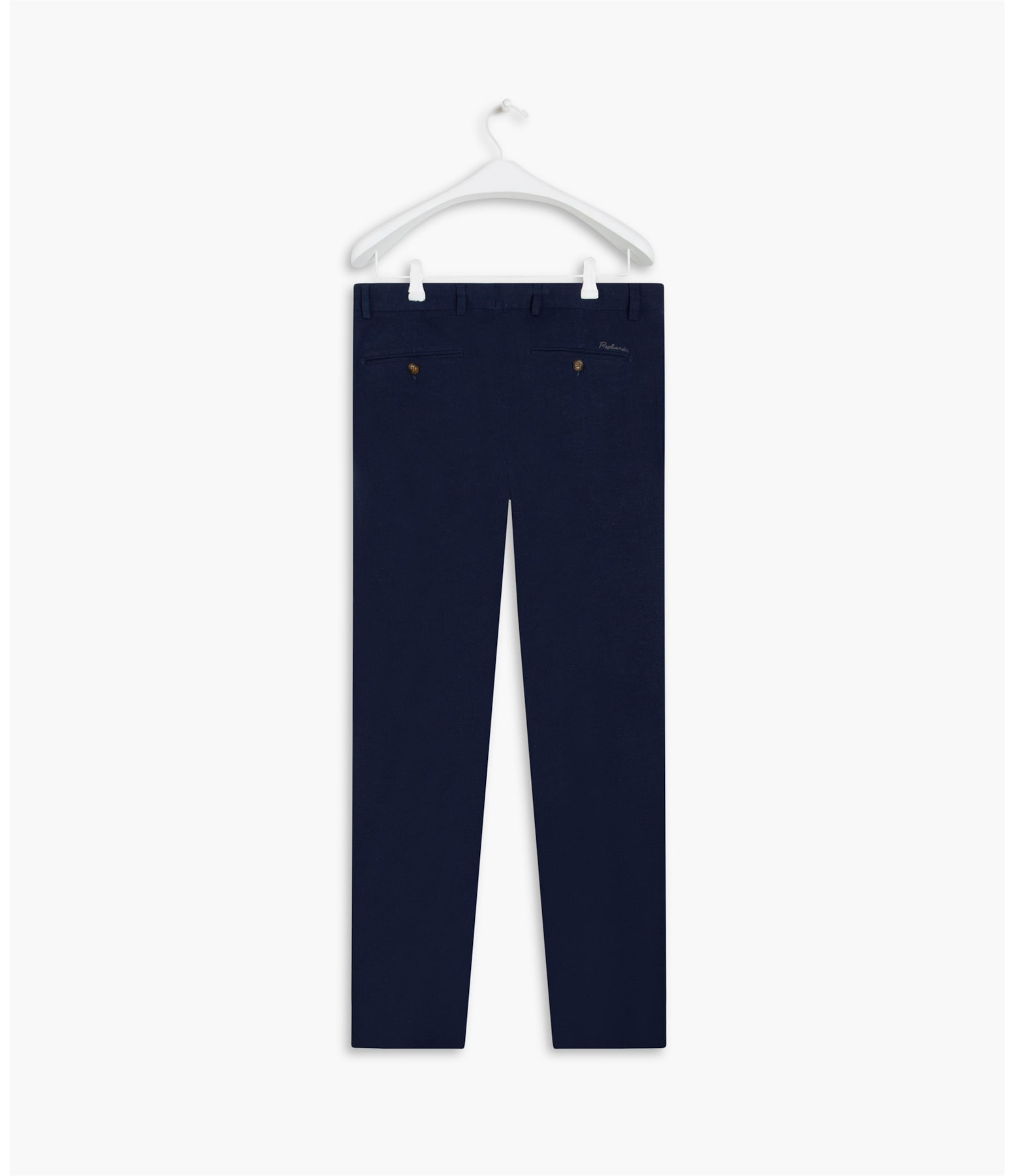Calça Chino Linho Blend Span Marinho