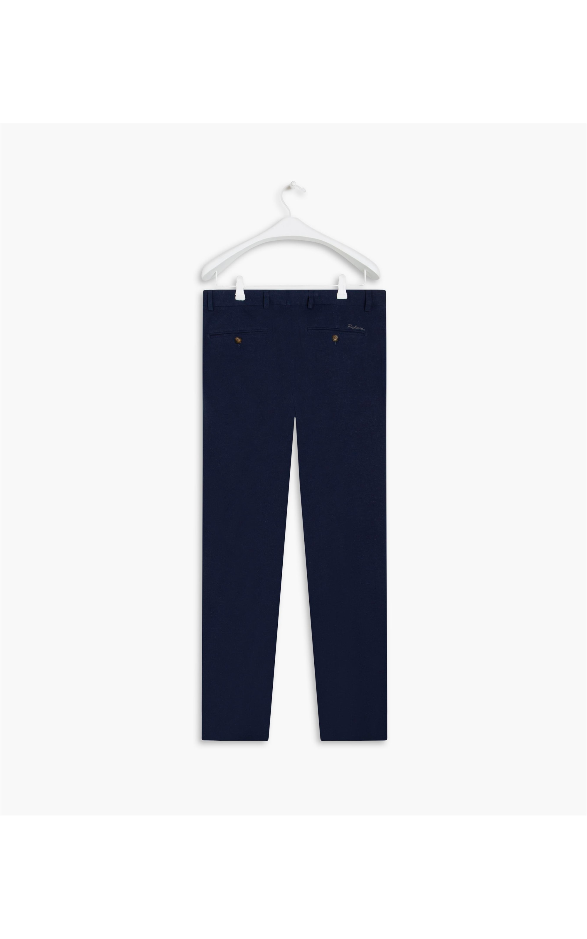 Calça Chino Linho Blend Span Marinho