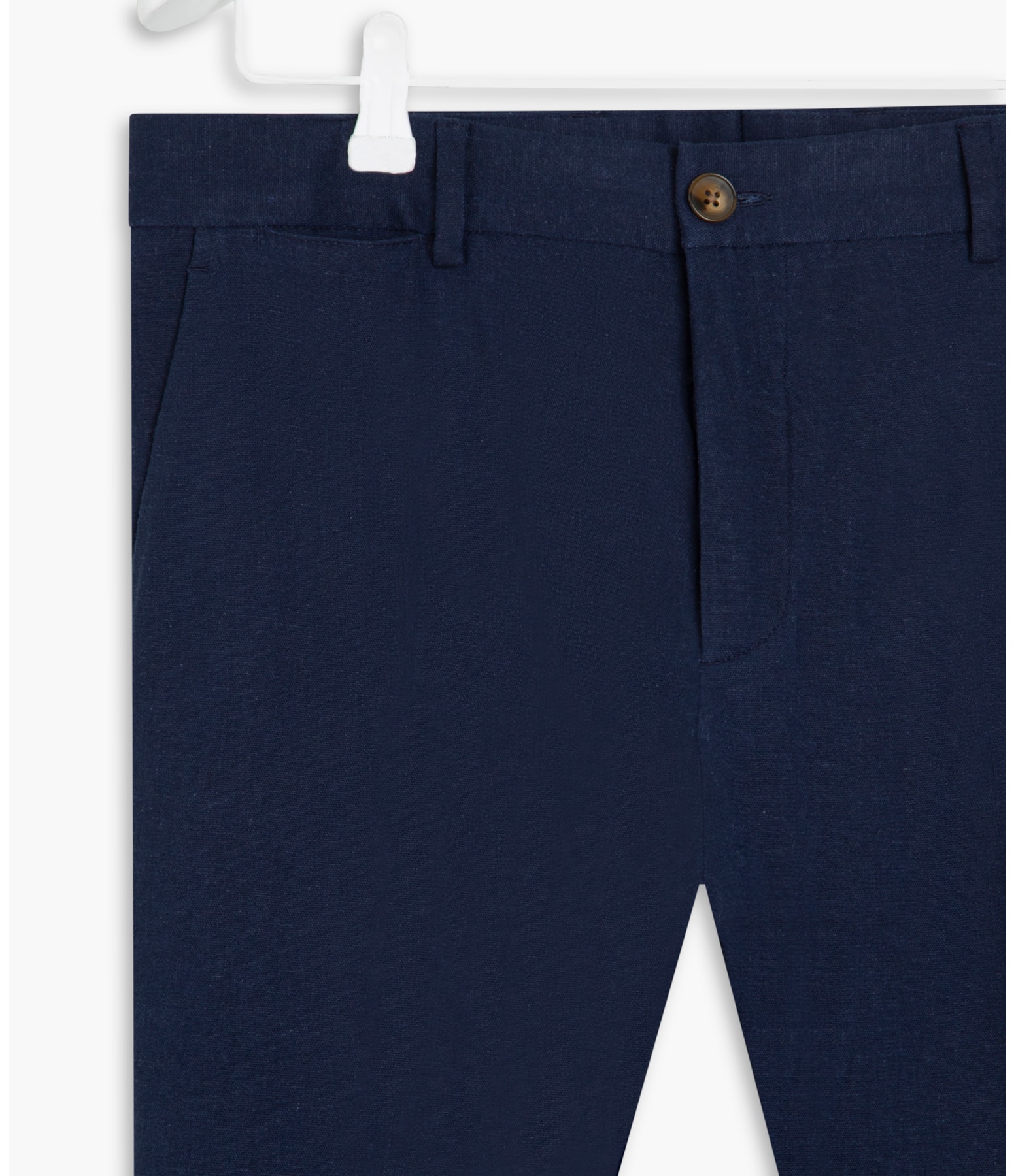 Calça Chino Linho Blend Span Marinho