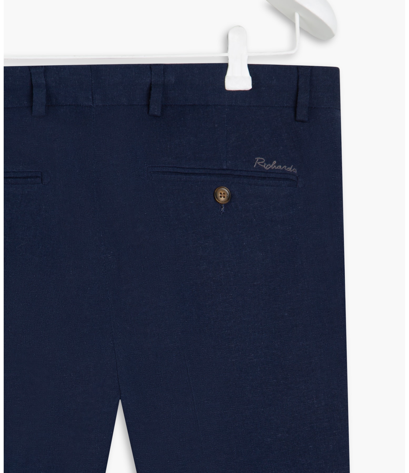 Calça Chino Linho Blend Span Marinho