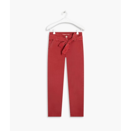 Calça Chino Mom Livia Cereja