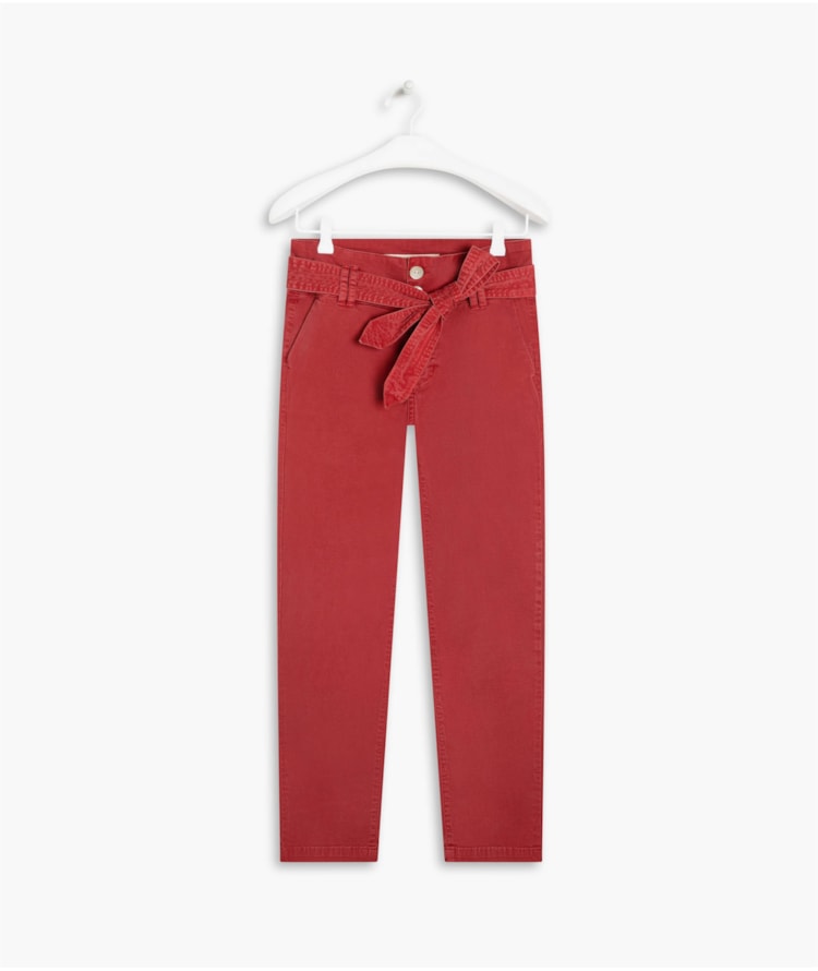 Calça Chino Mom Livia Cereja