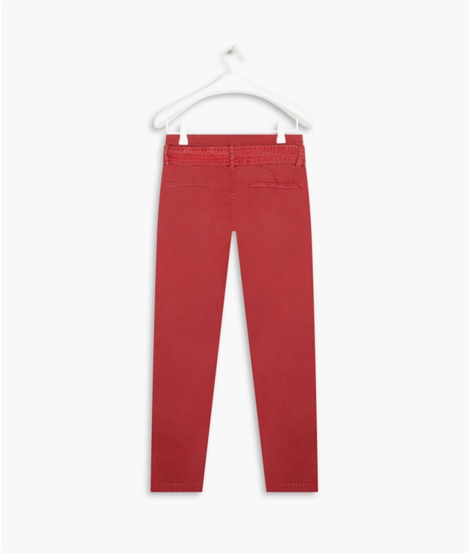 Calça Chino Mom Livia Cereja