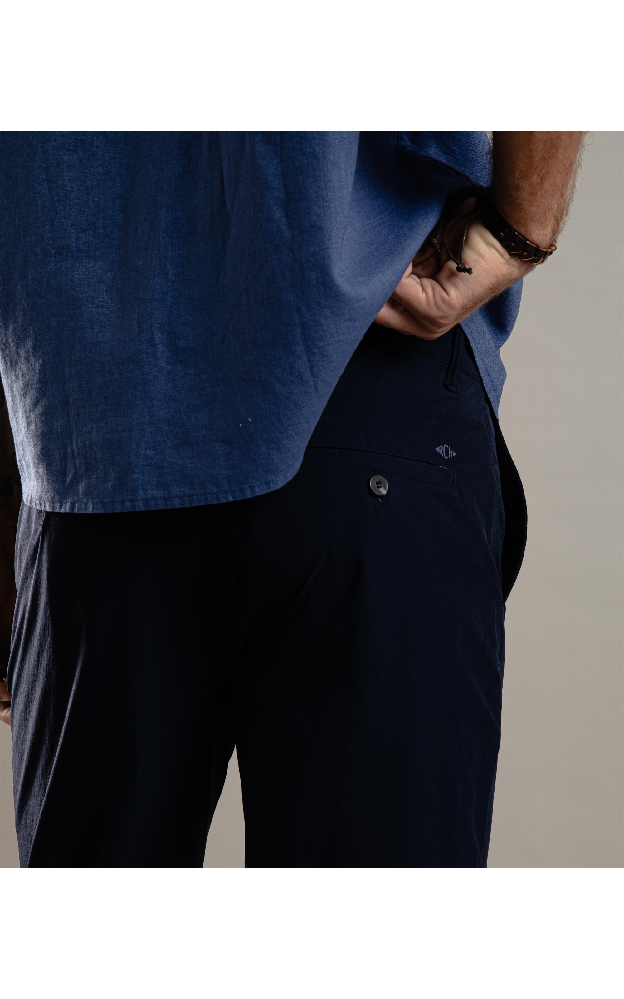Calça Chino Ny Stretch Tradicional Dark Navy