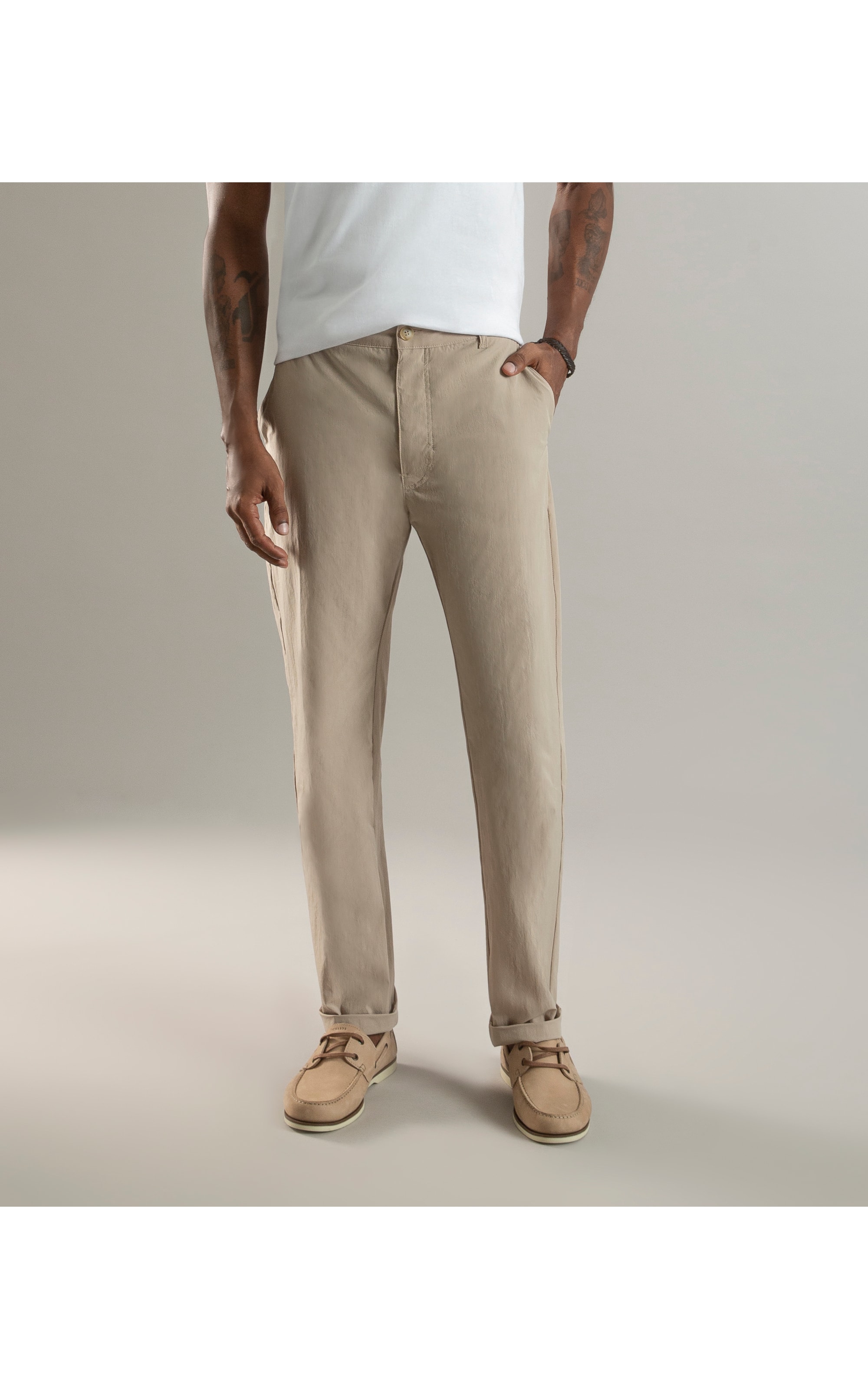 Calça Chino Ny Stretch Tradicional Sandy