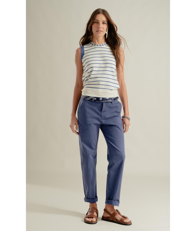 Calça Chino Paris Azul Jeans
