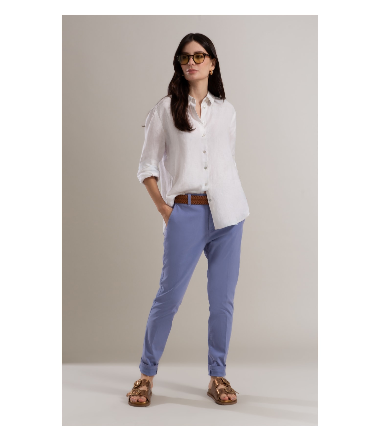 Calça Chino Paris Azul Pervante