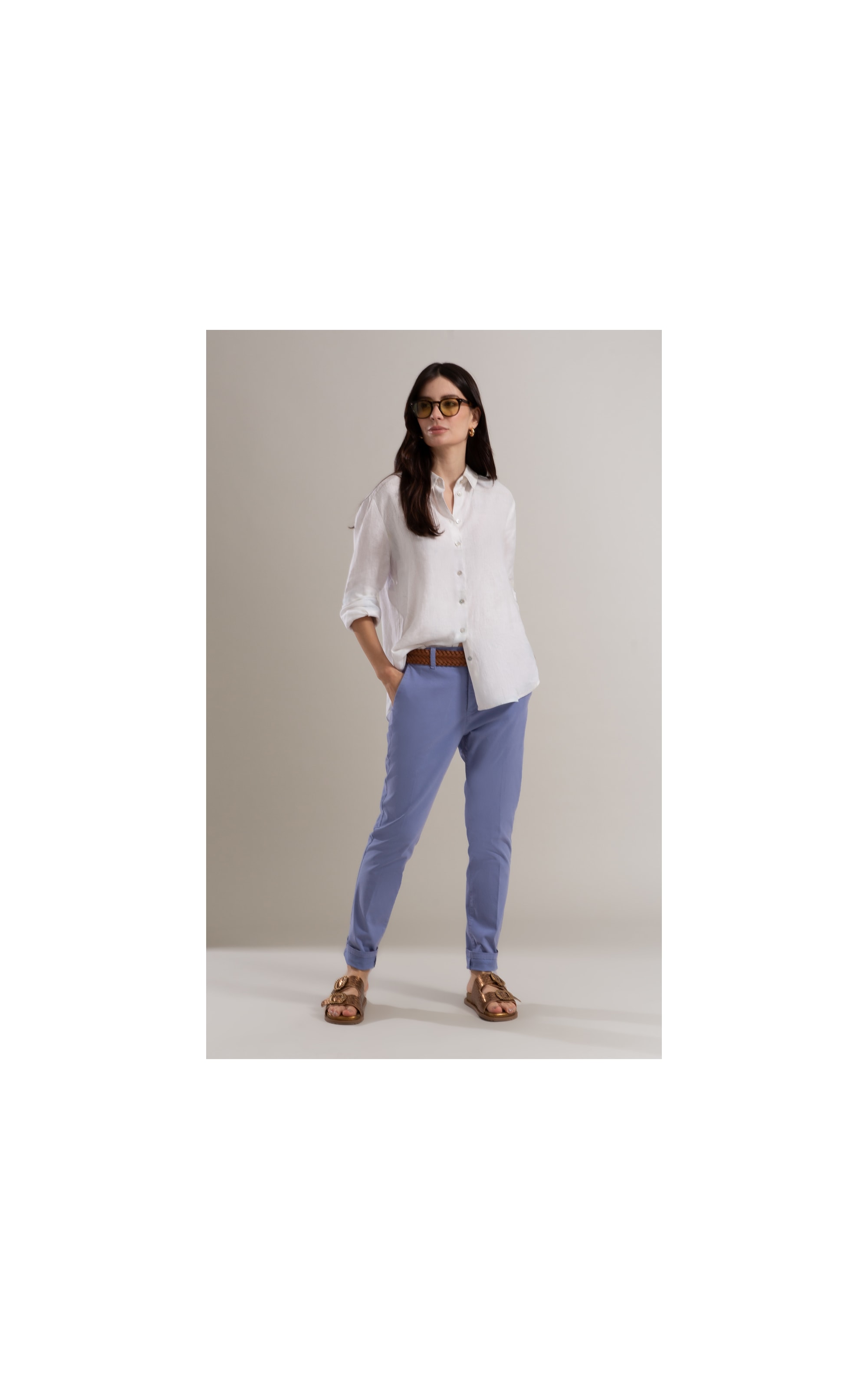 Calça Chino Paris Azul Pervante