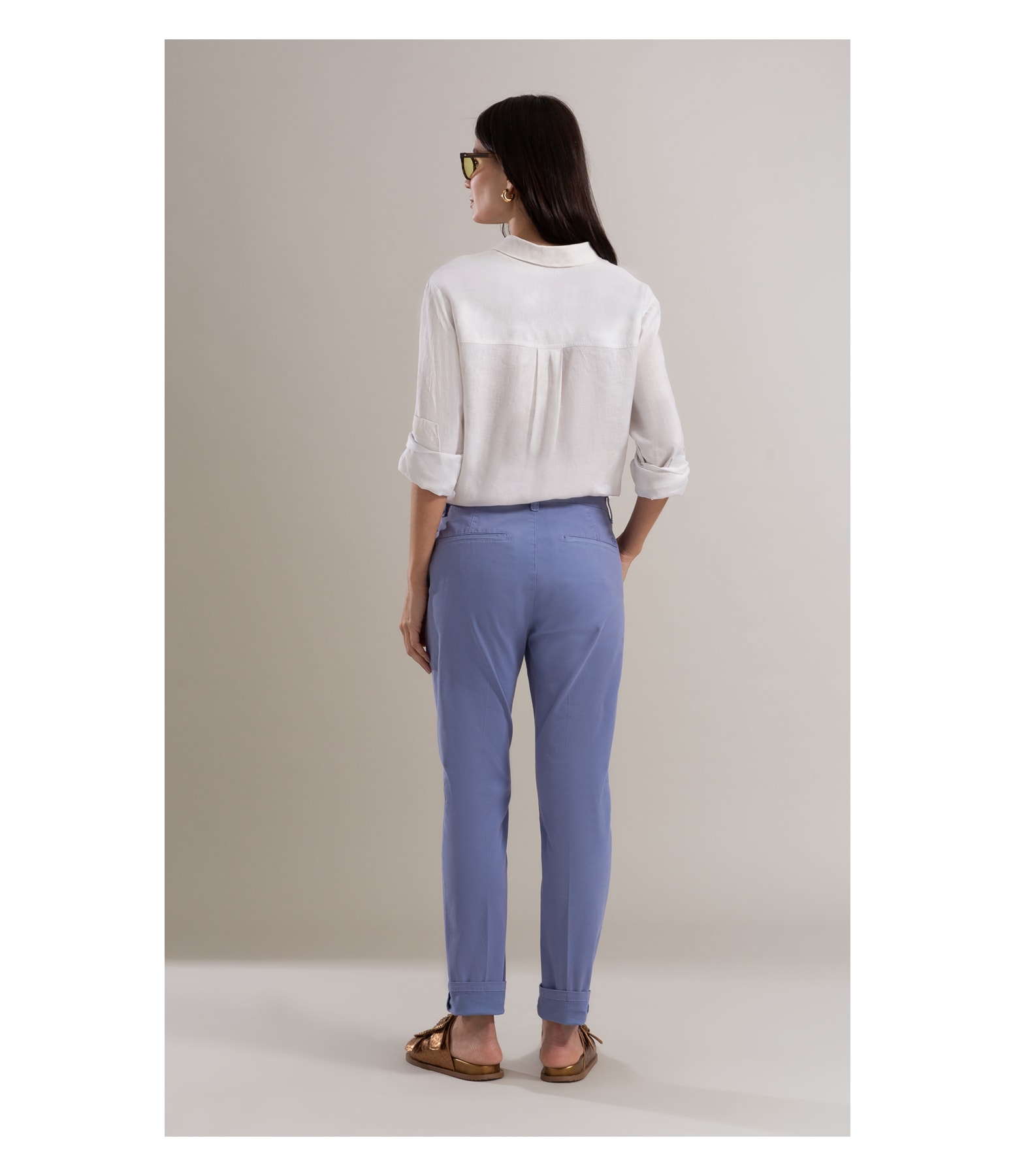 Calça Chino Paris Azul Pervante