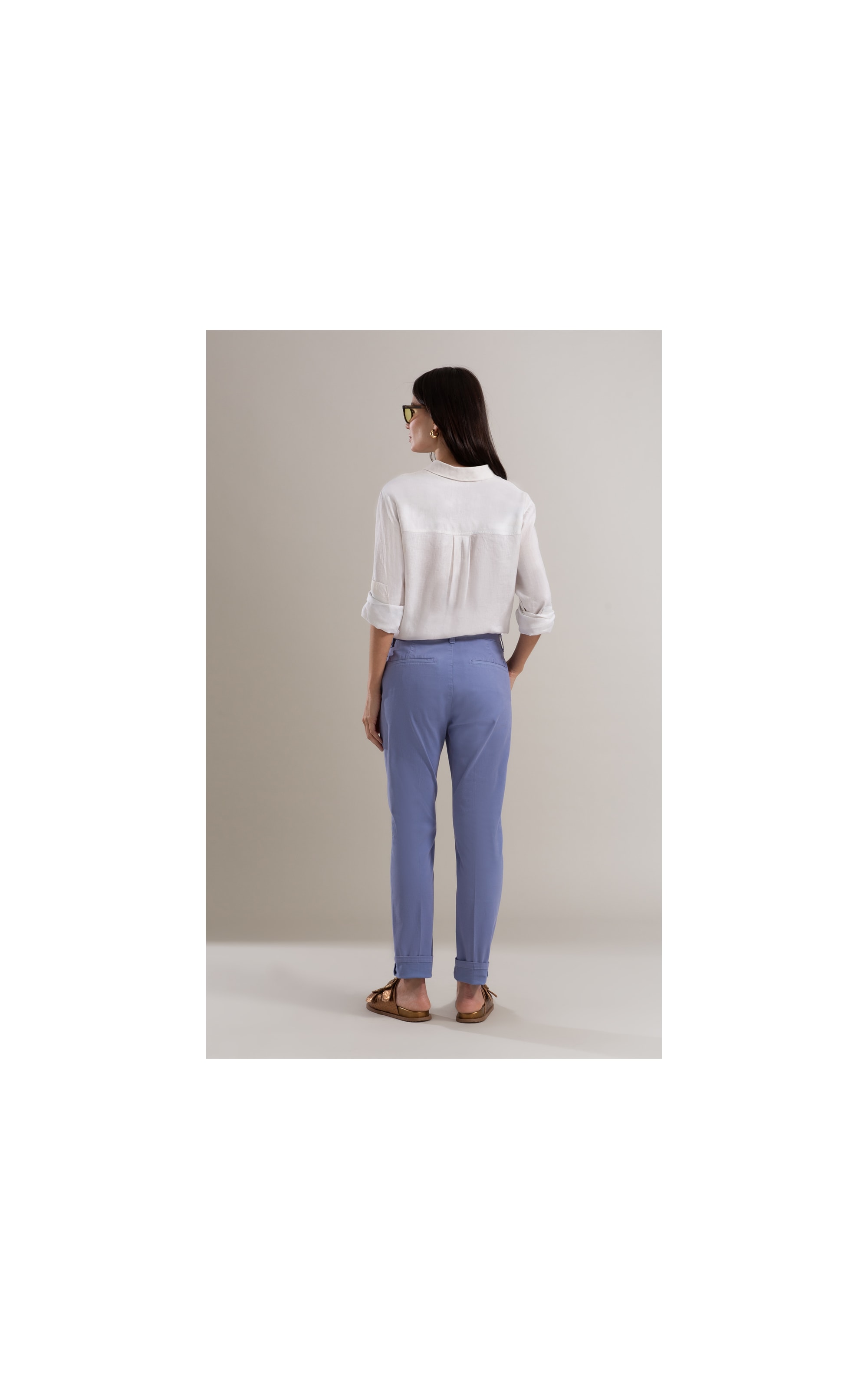 Calça Chino Paris Azul Pervante