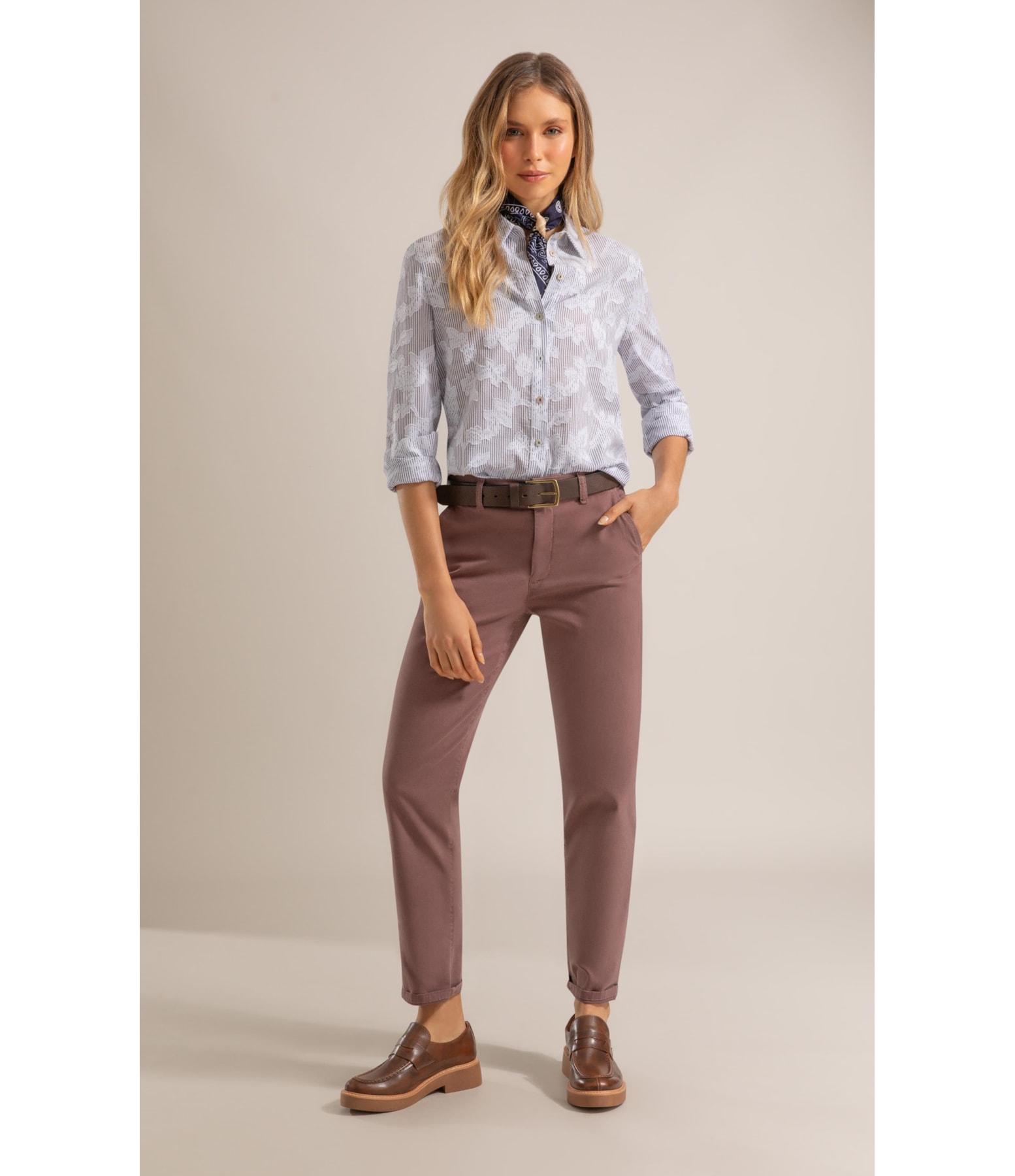 Calça Chino Paris Purple Gray