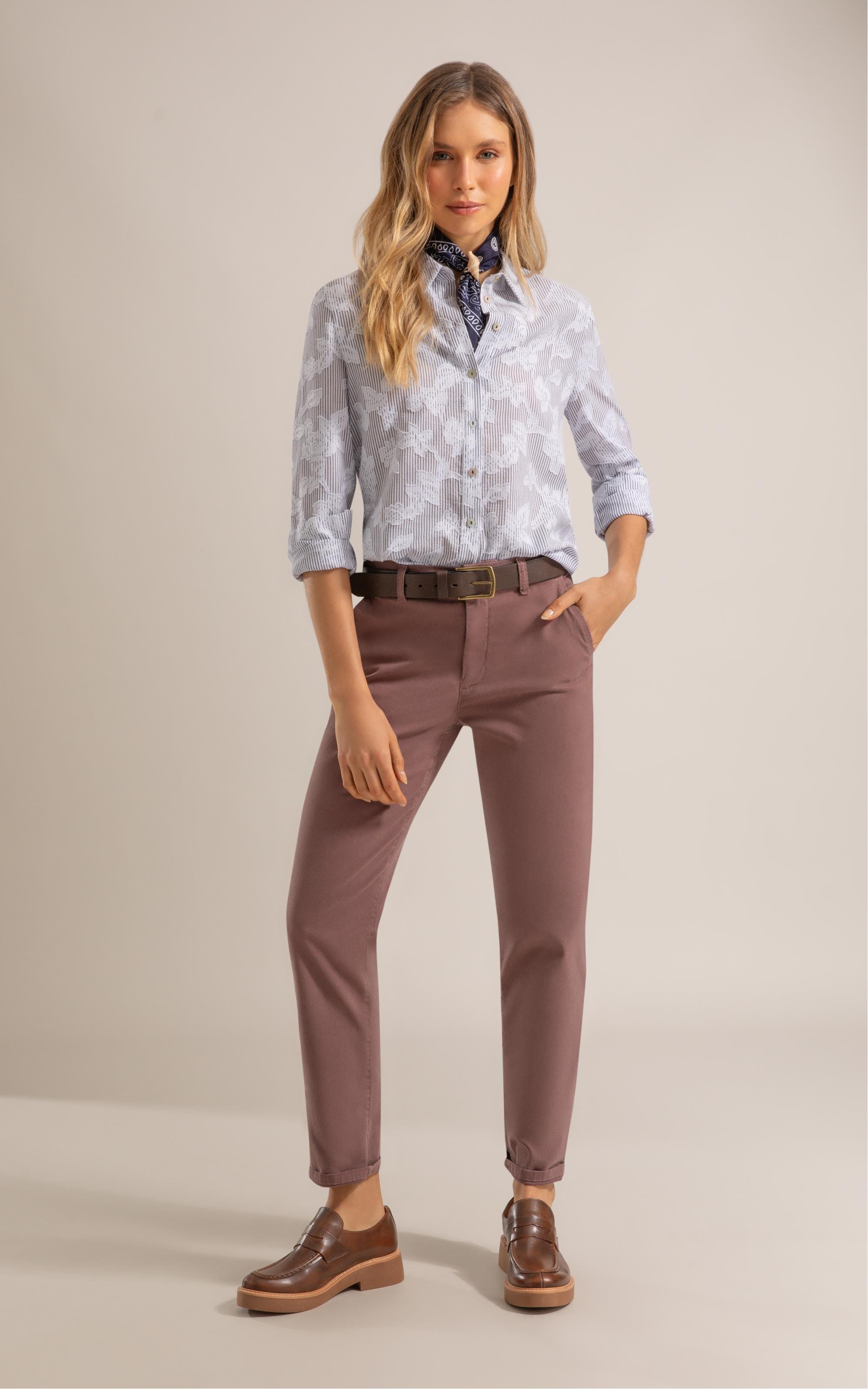 Calça Chino Paris Purple Gray