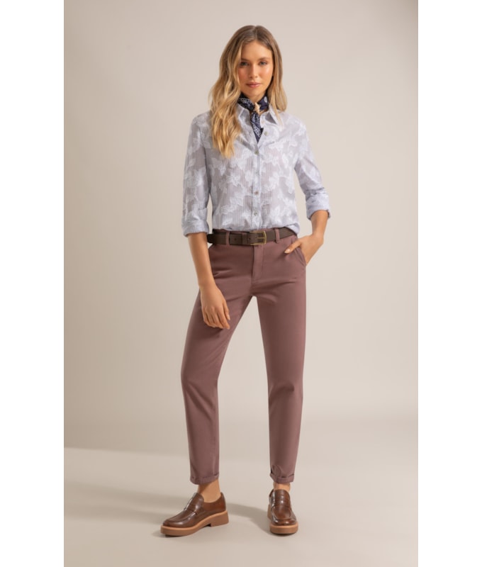 Calça Chino Paris Purple Gray