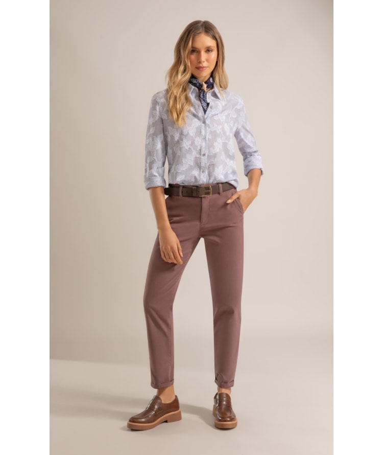 Calça Chino Paris Purple Gray