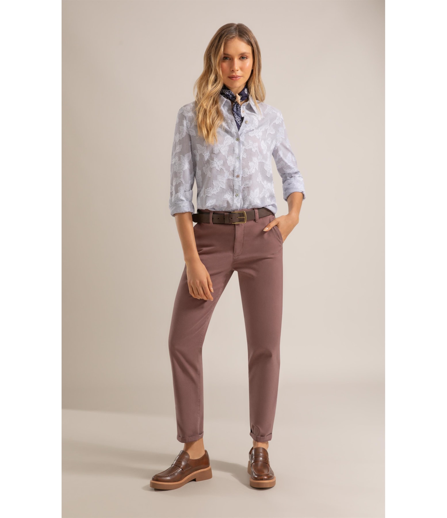 Calça Chino Paris Purple Gray