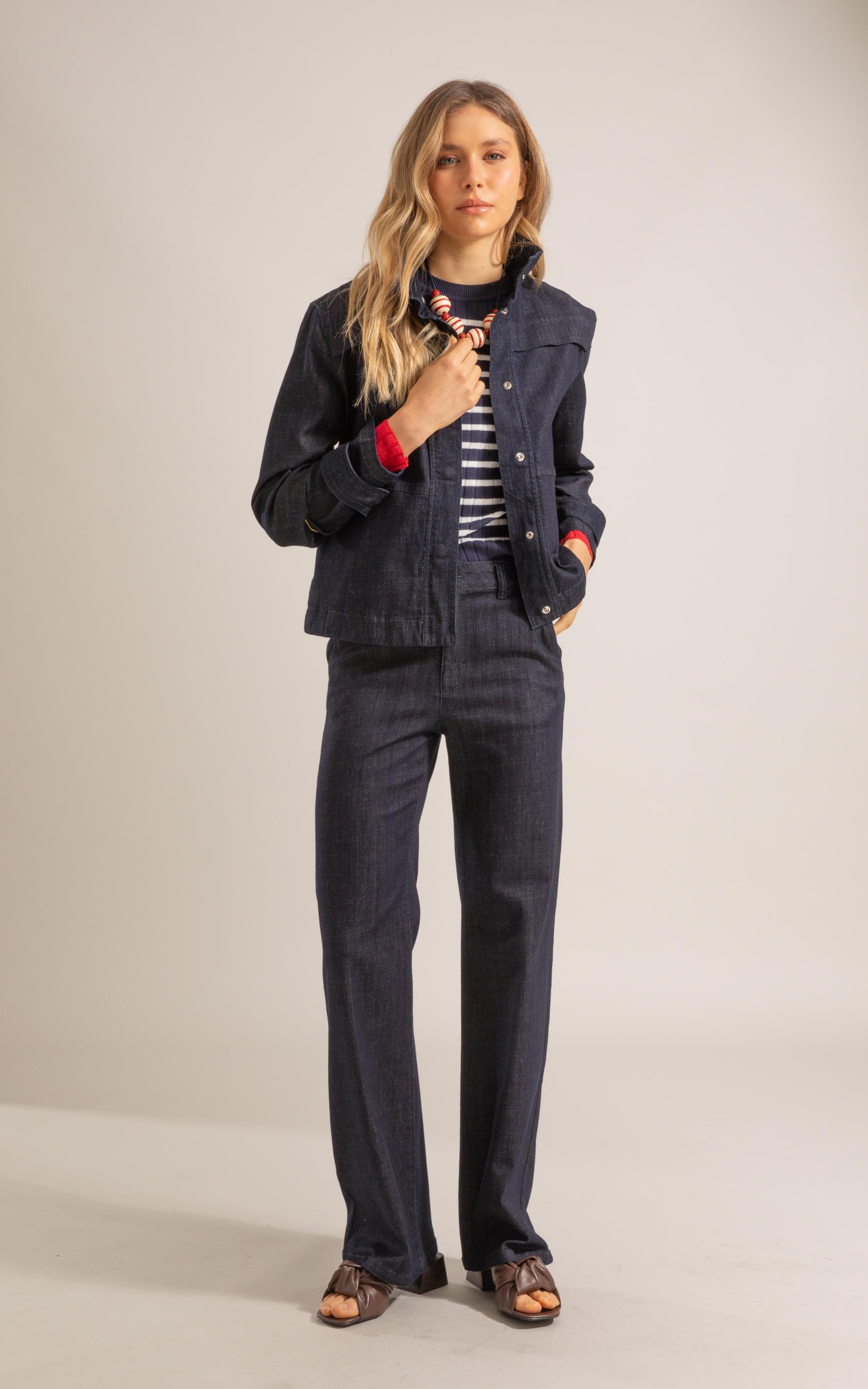 Calca Chino Patt d Eph Visco Indigo Amaciado