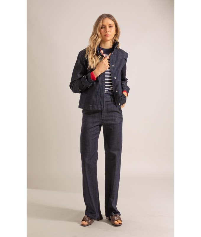 Calca Chino Patt d Eph Visco Indigo Amaciado