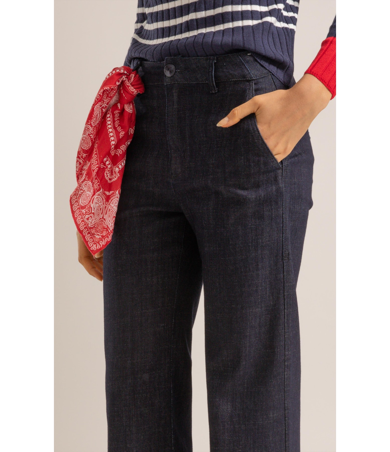 Calca Chino Patt d Eph Visco Indigo Amaciado