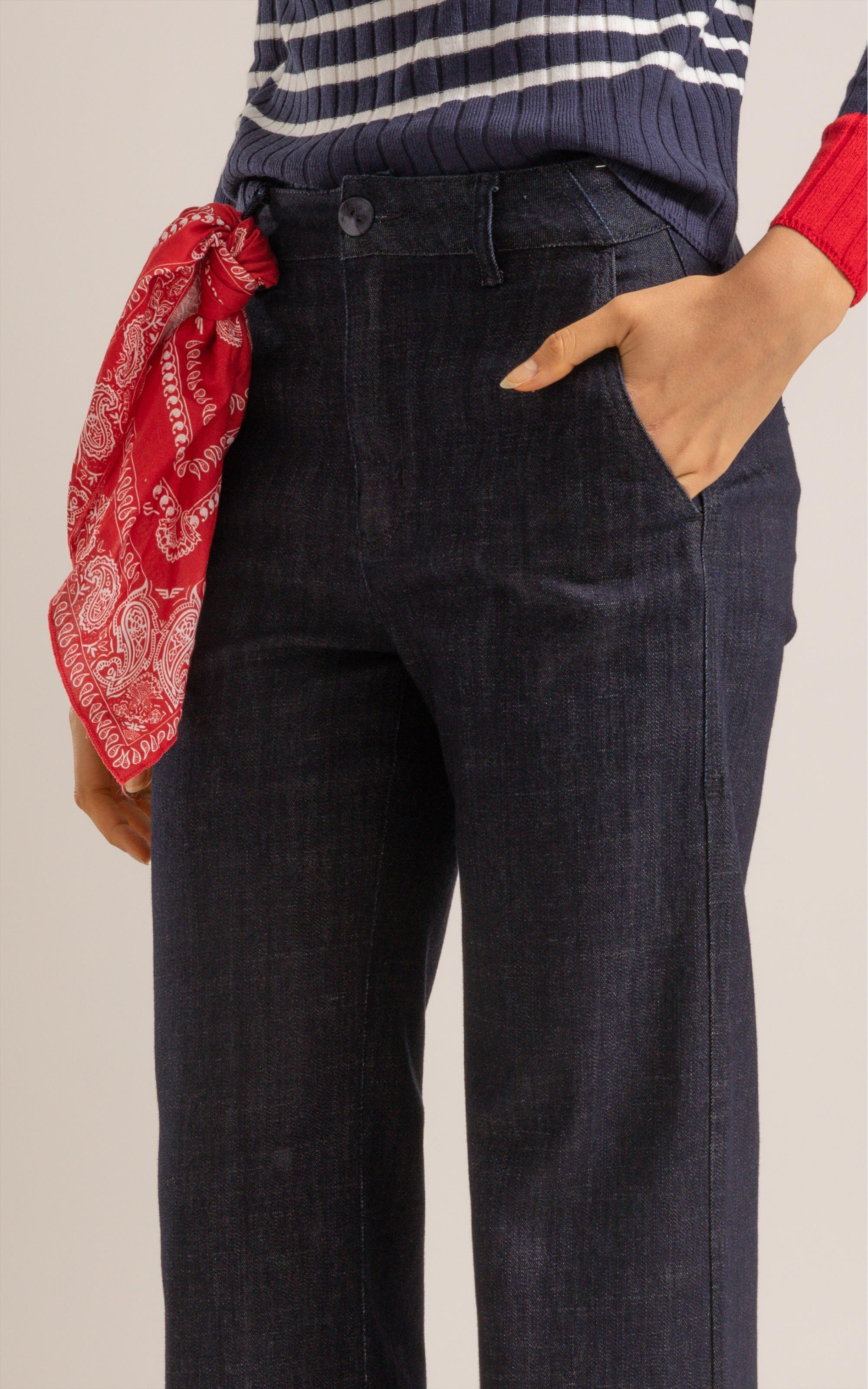 Calca Chino Patt d Eph Visco Indigo Amaciado