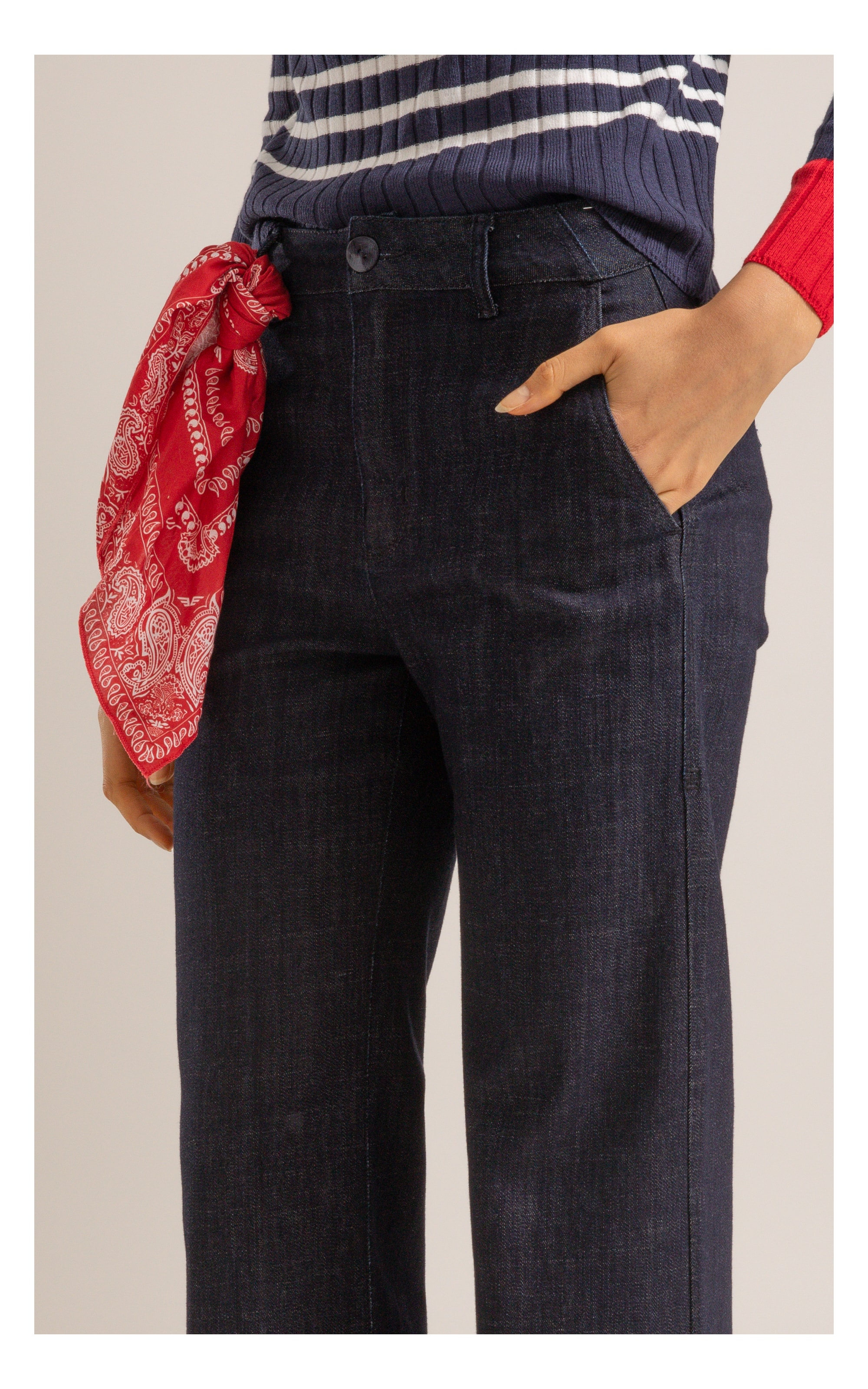 Calca Chino Patt d Eph Visco Indigo Amaciado