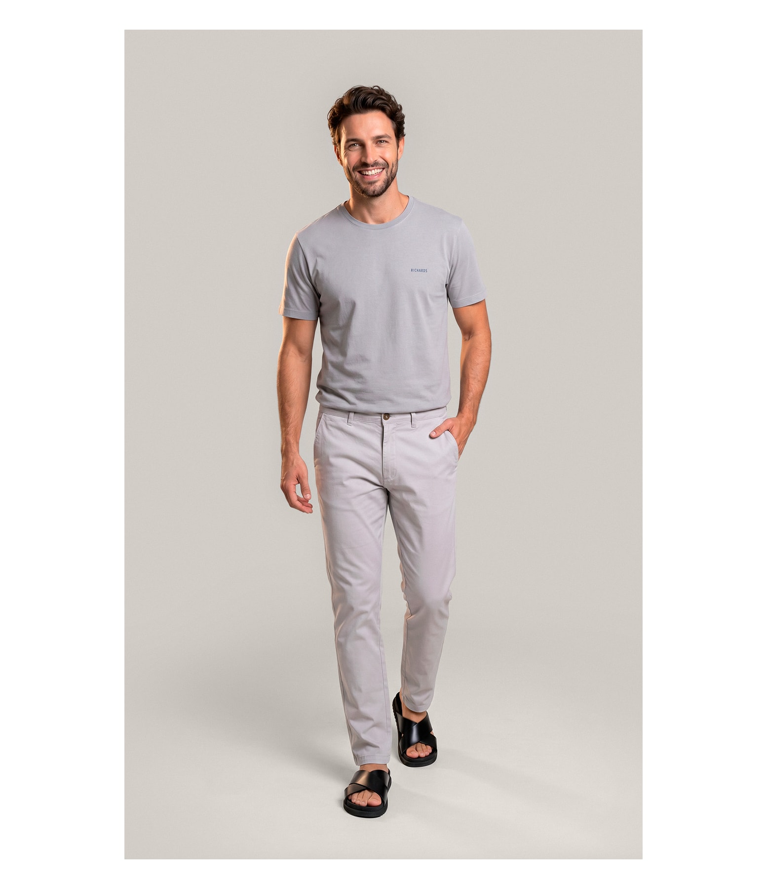 Calça Chino Portobello Prata