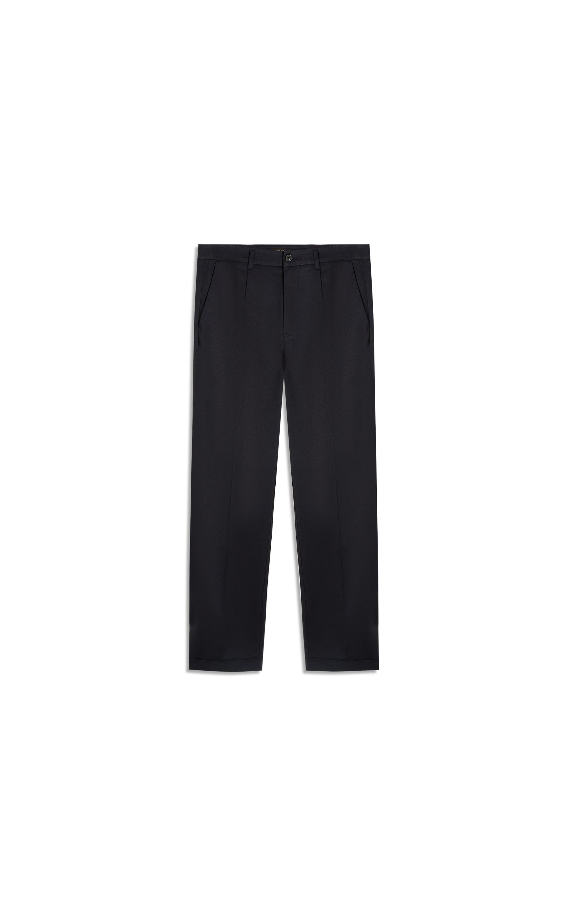 Calca Chino Pregas Basic Fit Moove Dark Navy