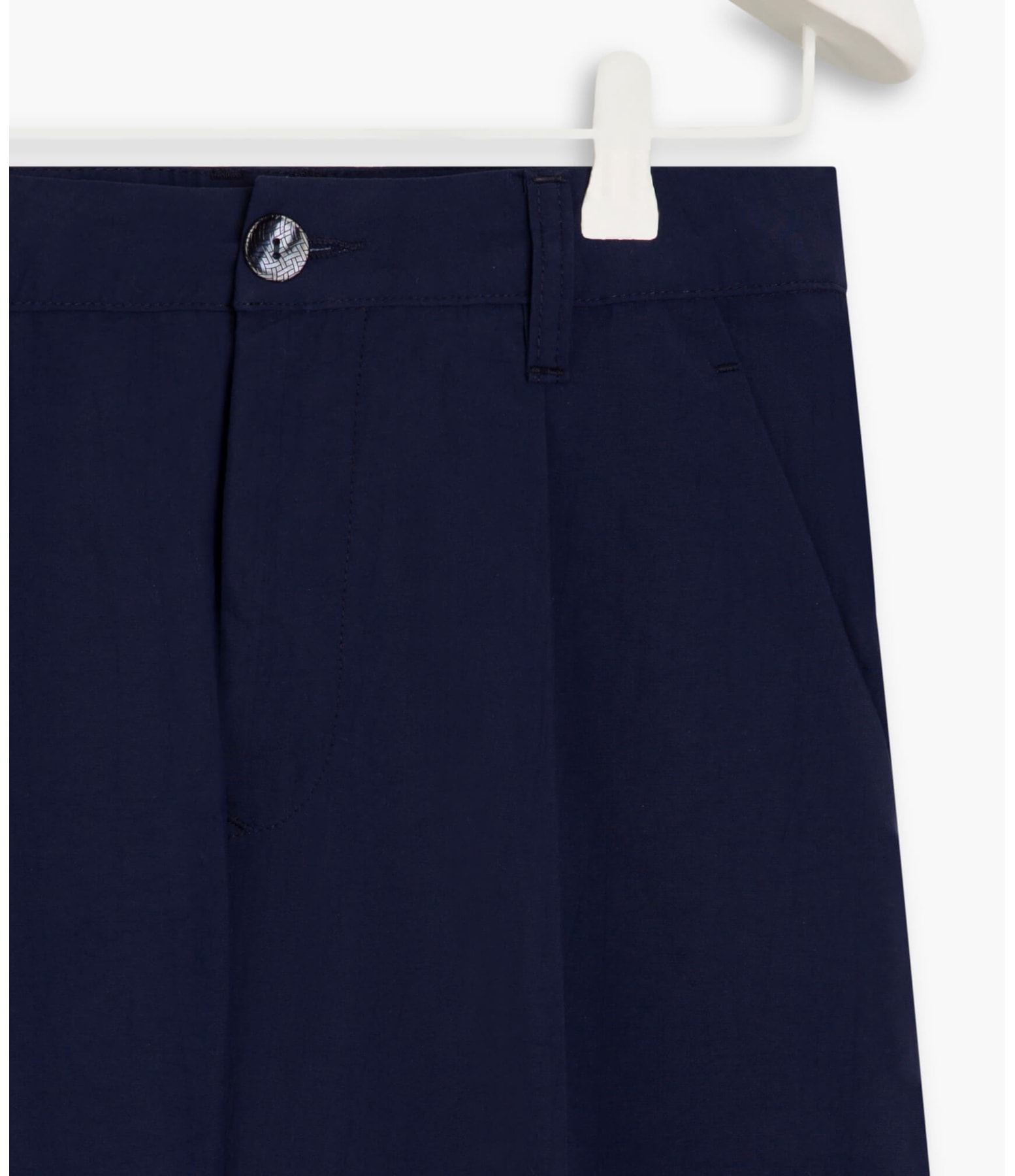Calça Chino Pregas Dark Navy