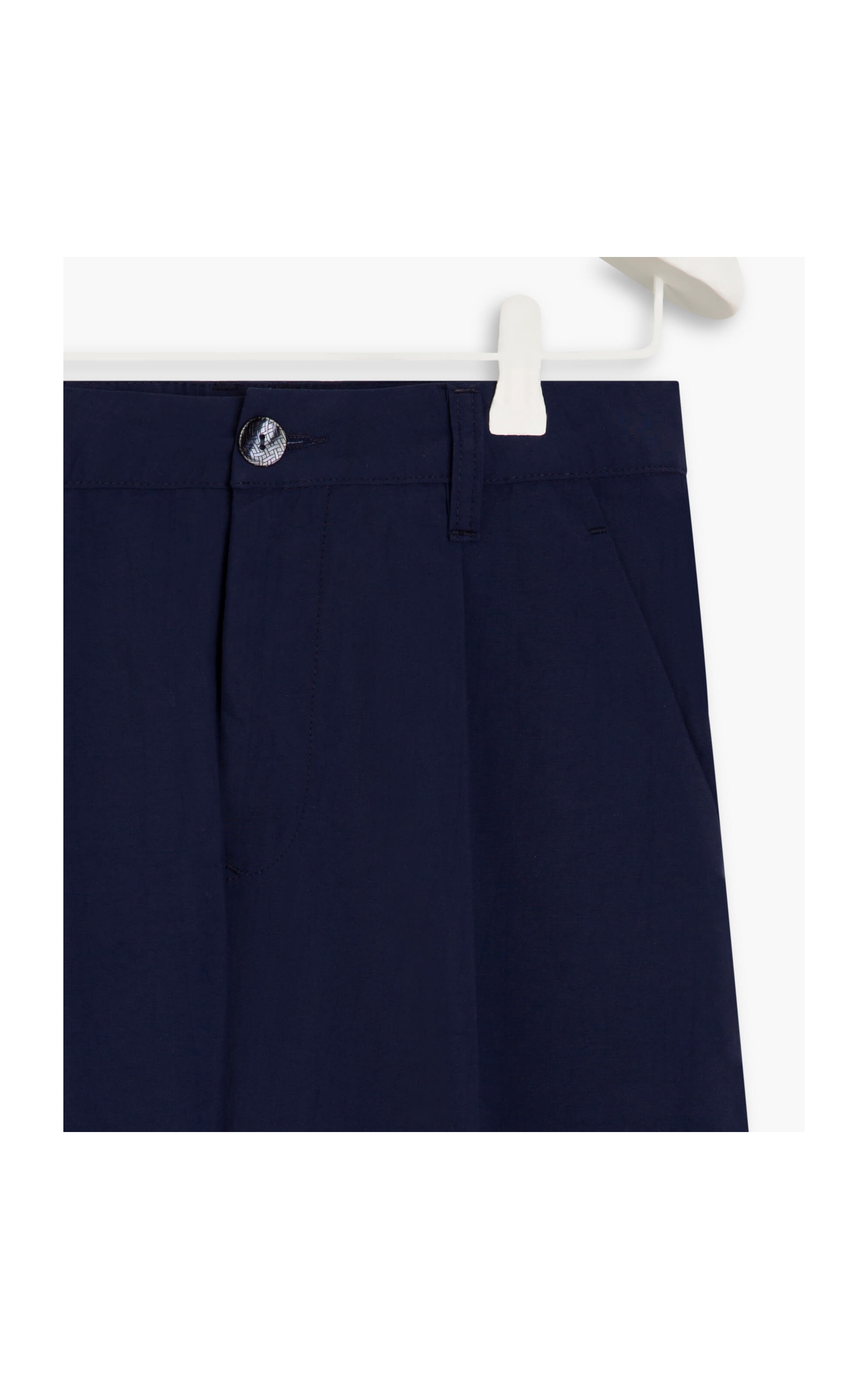Calça Chino Pregas Dark Navy