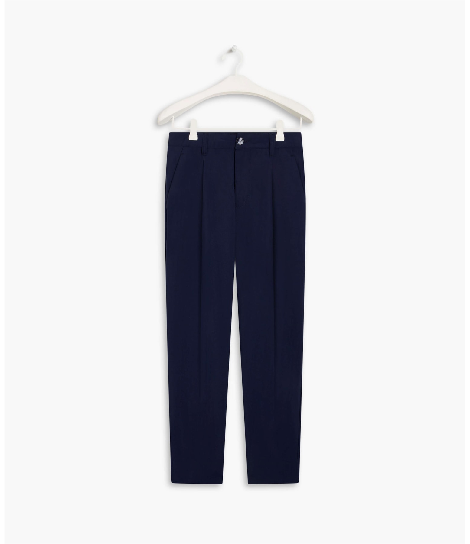 Calça Chino Pregas Dark Navy