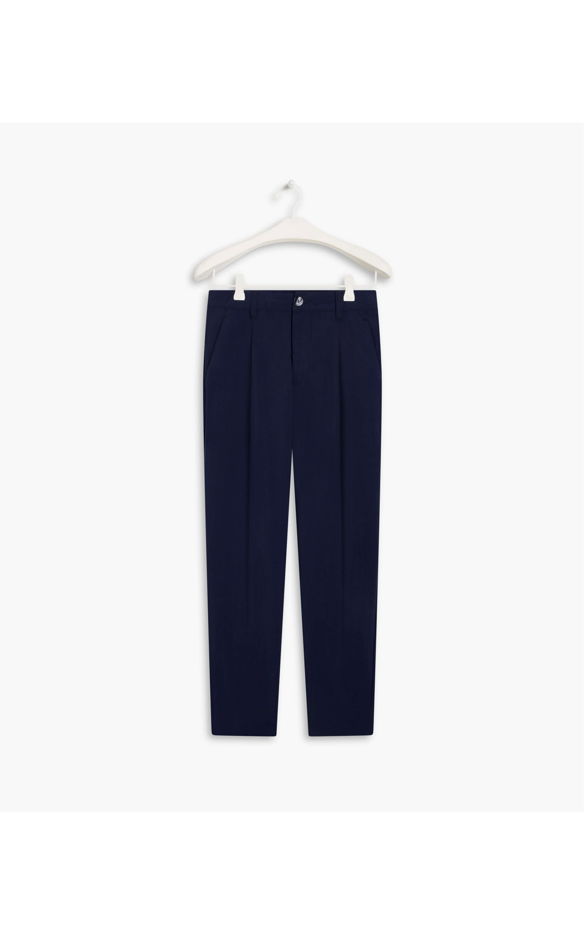 Calça Chino Pregas Dark Navy