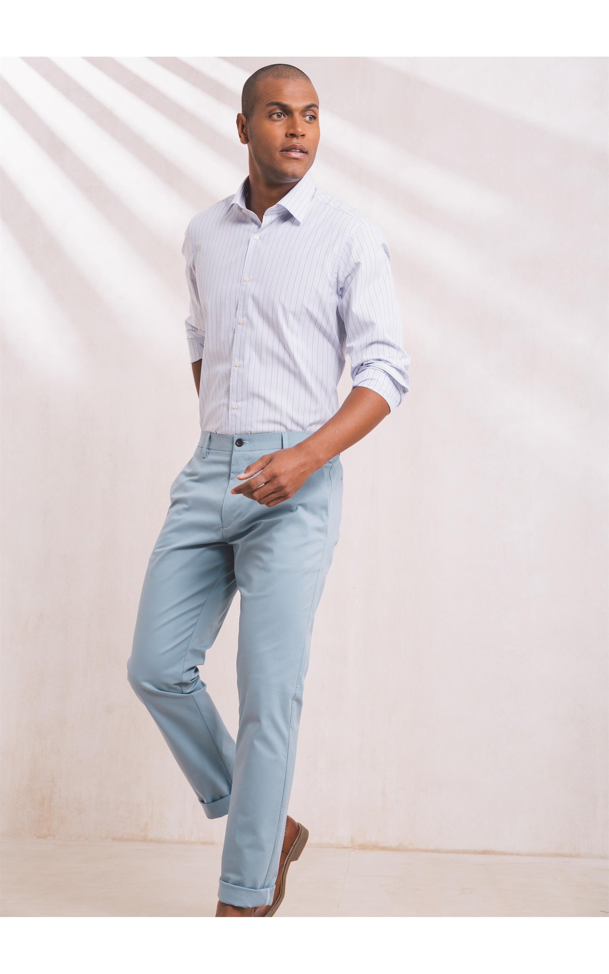 Calca Chino Premium Azul Petróleo