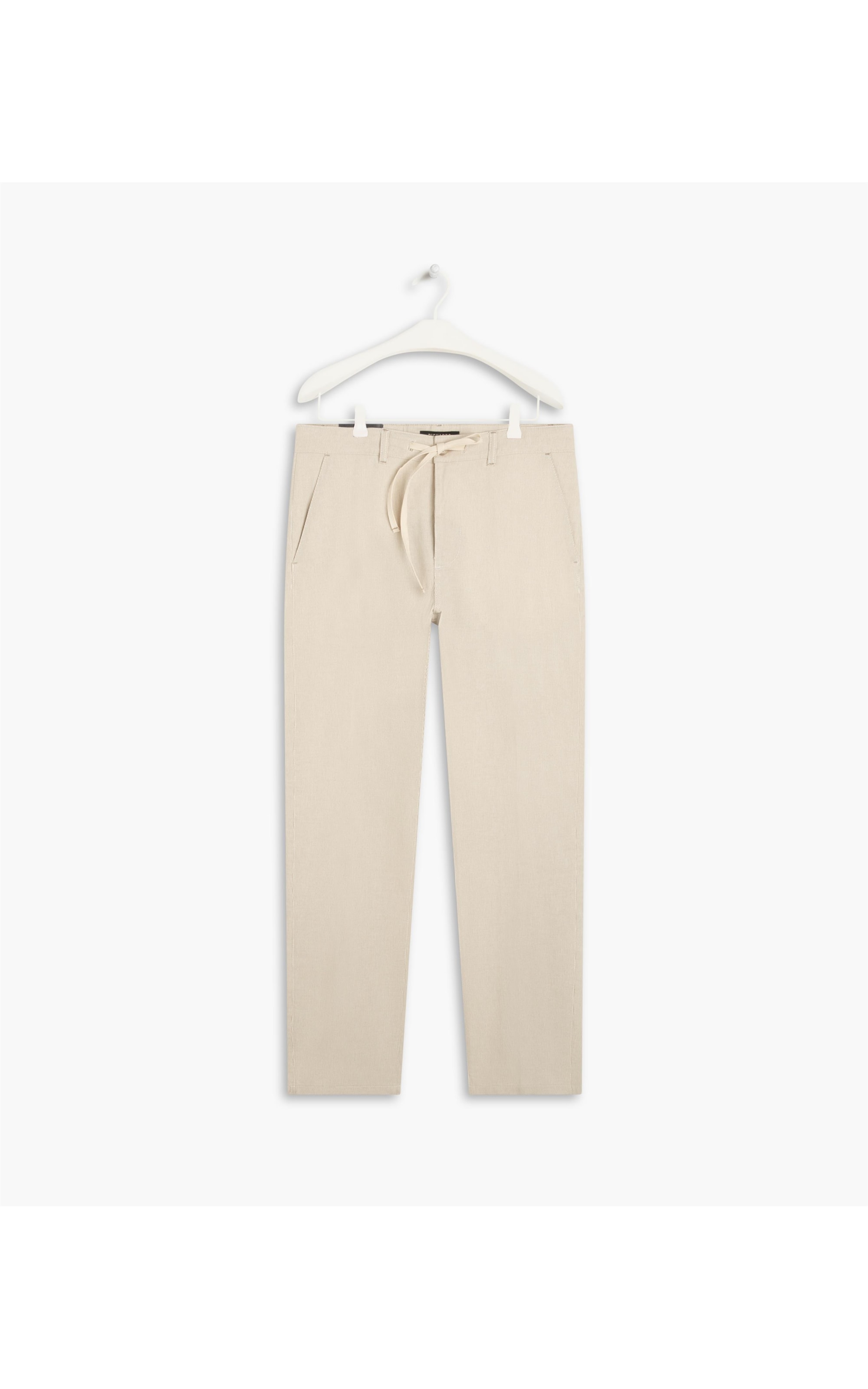  Calça Chino Preppy Ft Listrada Off White C/ Caramelo